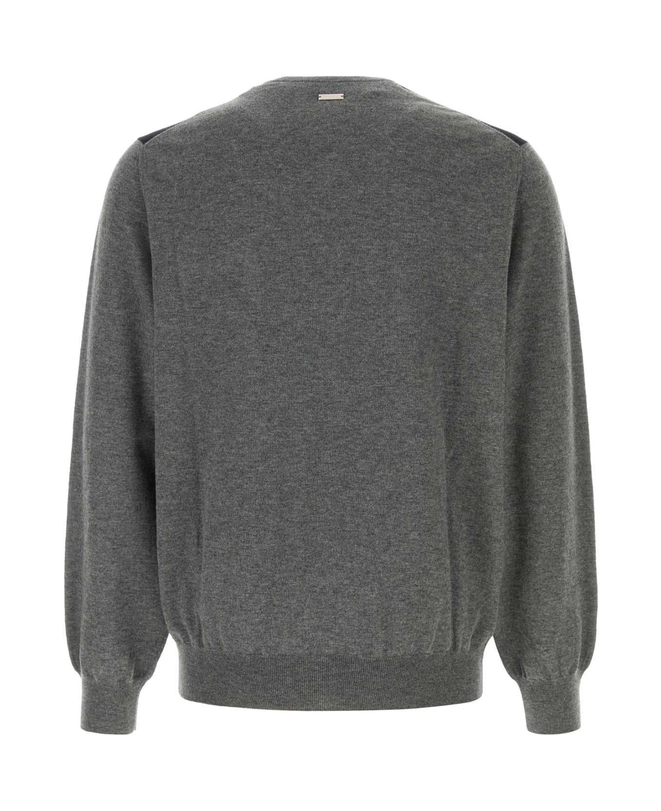 Ferragamo Dark Grey Wool Sweater - CHARCOALMELBLACK