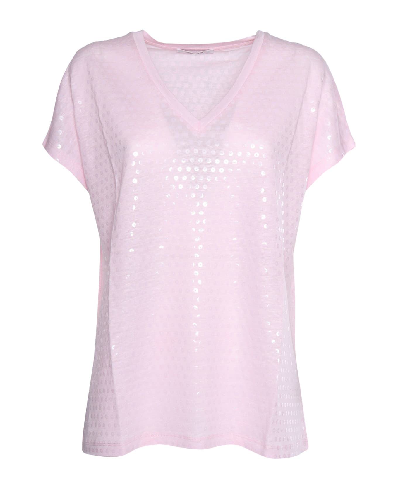Kangra Pink Linen T-shirt - PINK