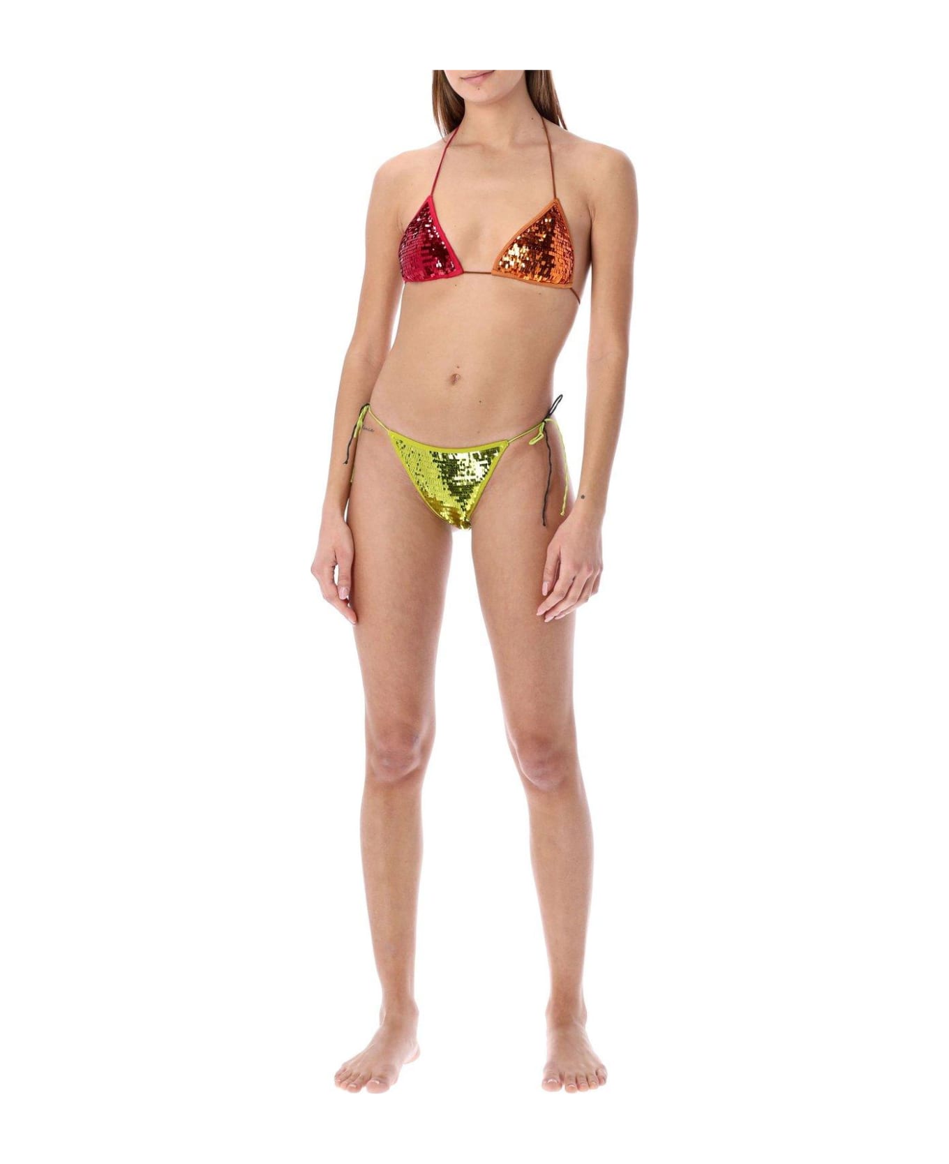 Oseree Microkini Sequin Embellished Bikini Set - Multicolor ビキニ