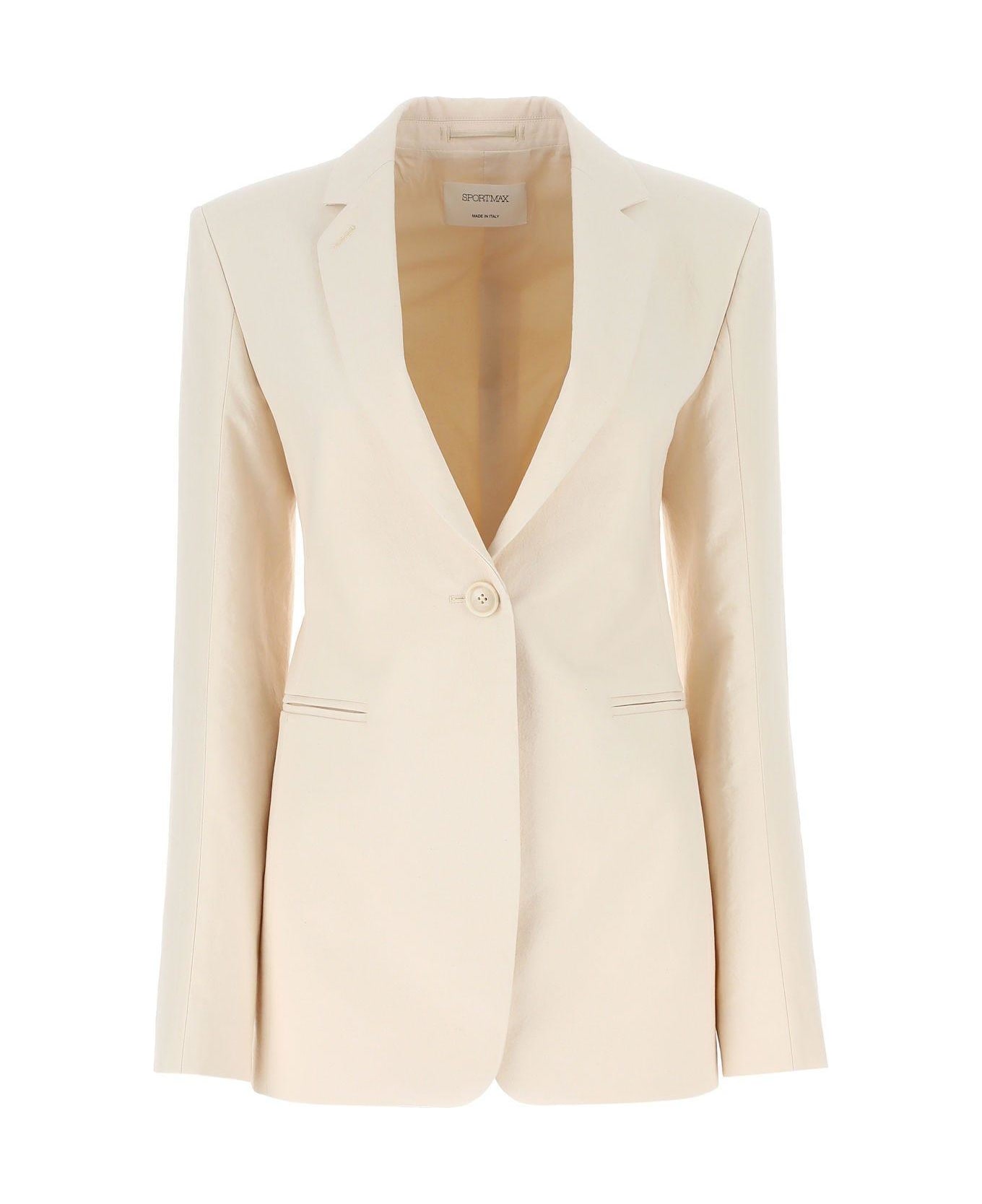 SportMax Ivory Cotton Anselmo Blazer SportMax - BUTTER