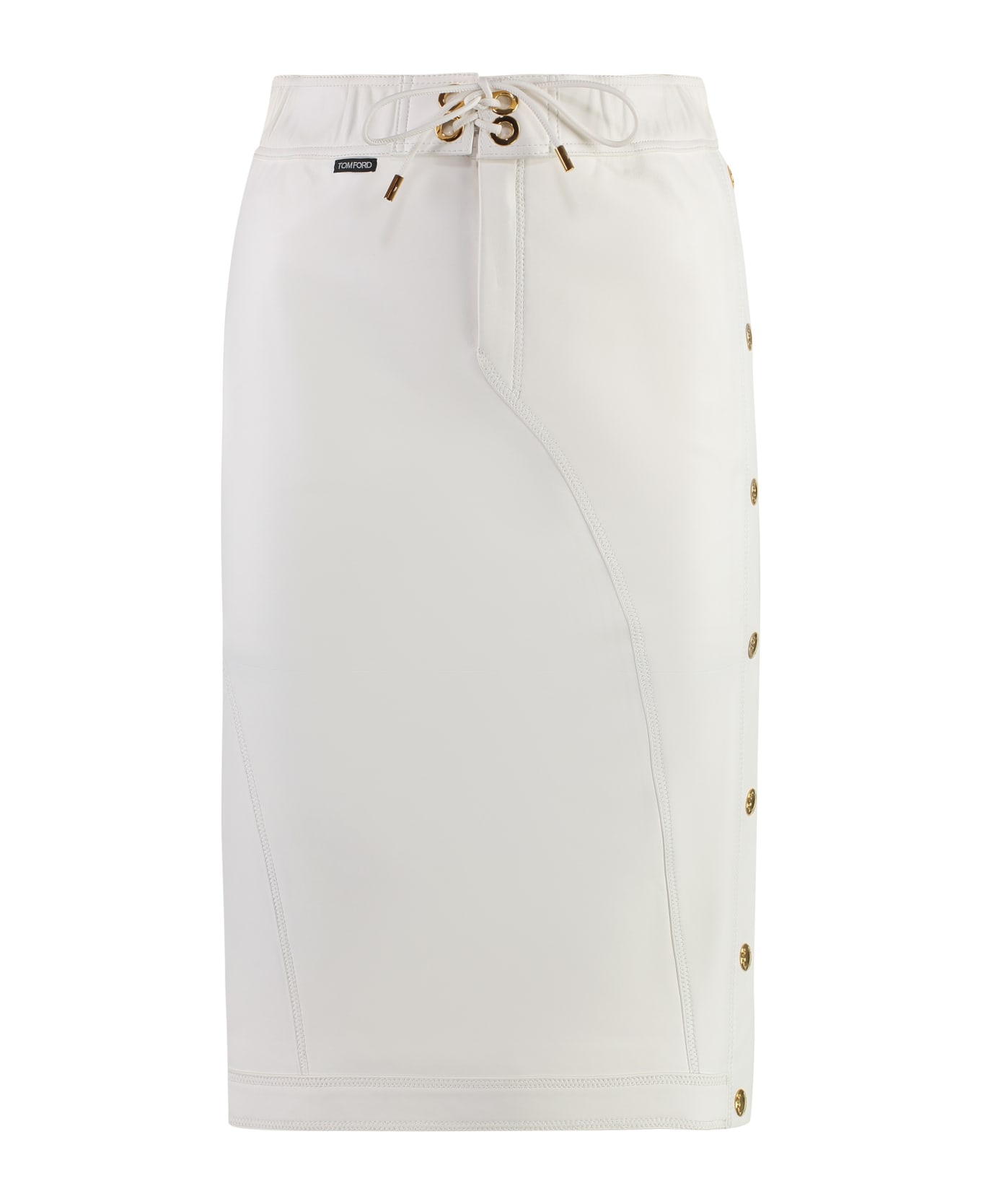 Tom Ford Leather Skirt - White