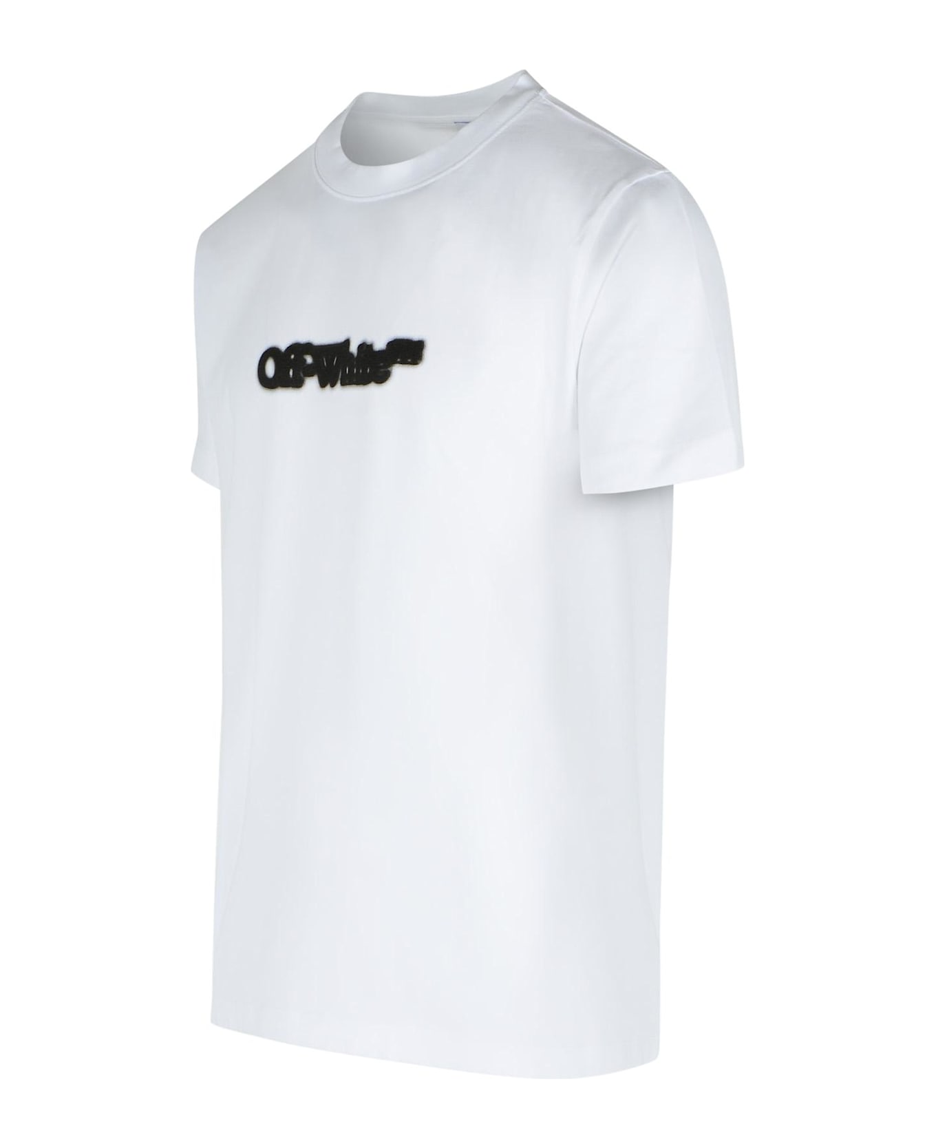 Off-White 'spray Arrow' White Cotton T-shirt - WHITE BLACK