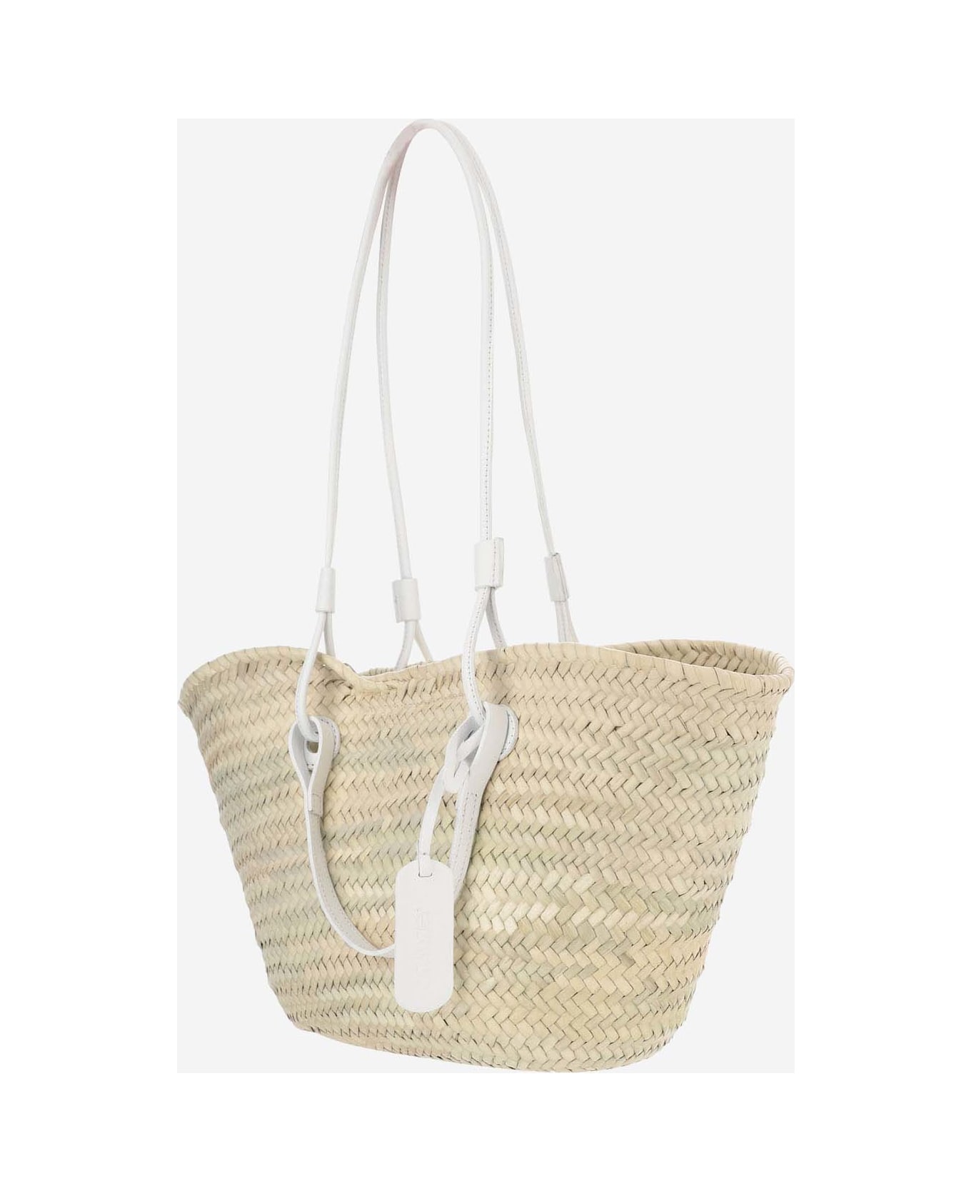 Filippo Catarzi Straw Bag With Logo - Beige