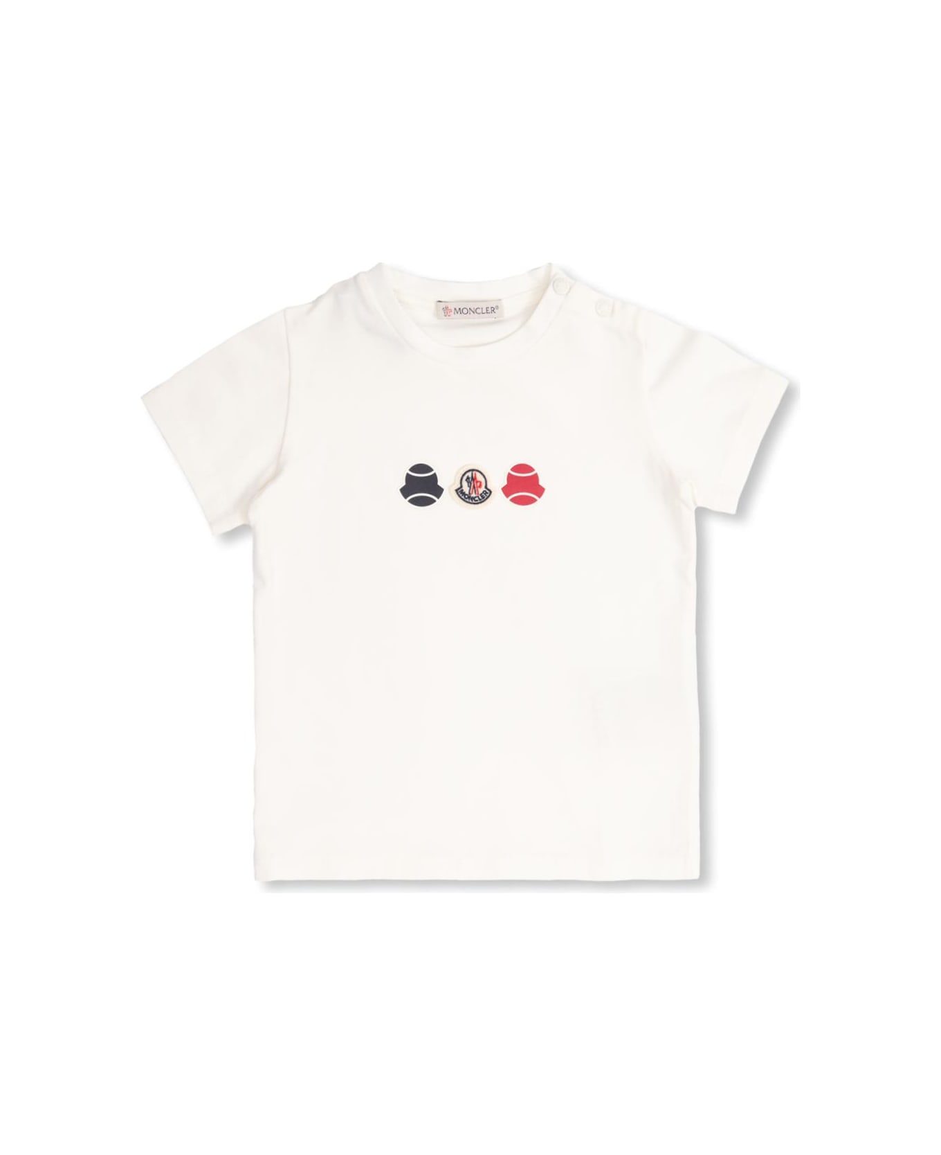 Moncler Enfant T-shirt With Logo - Bianco