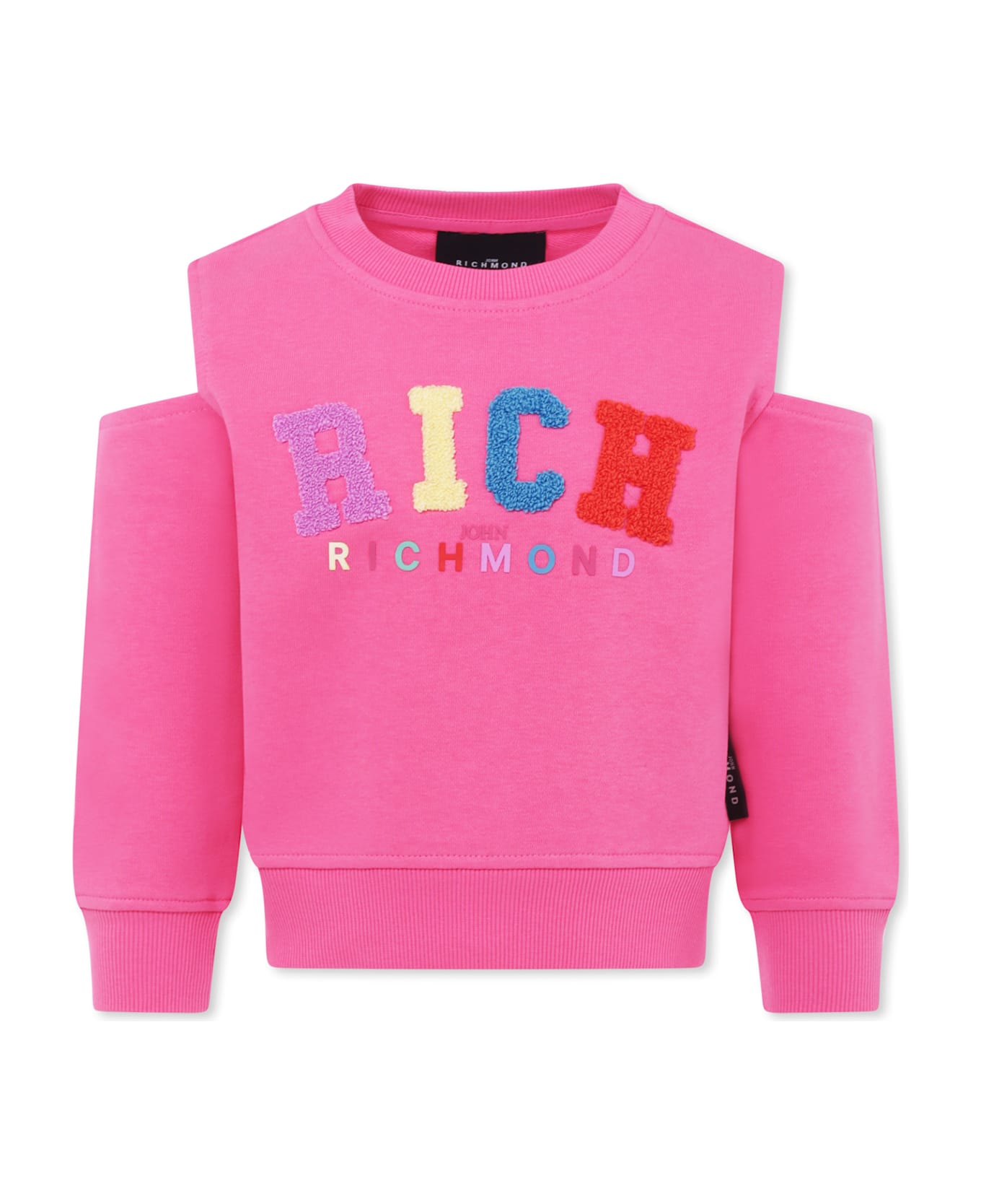 Richmond Pink Sweatshirt For Girl With Logo - Pink