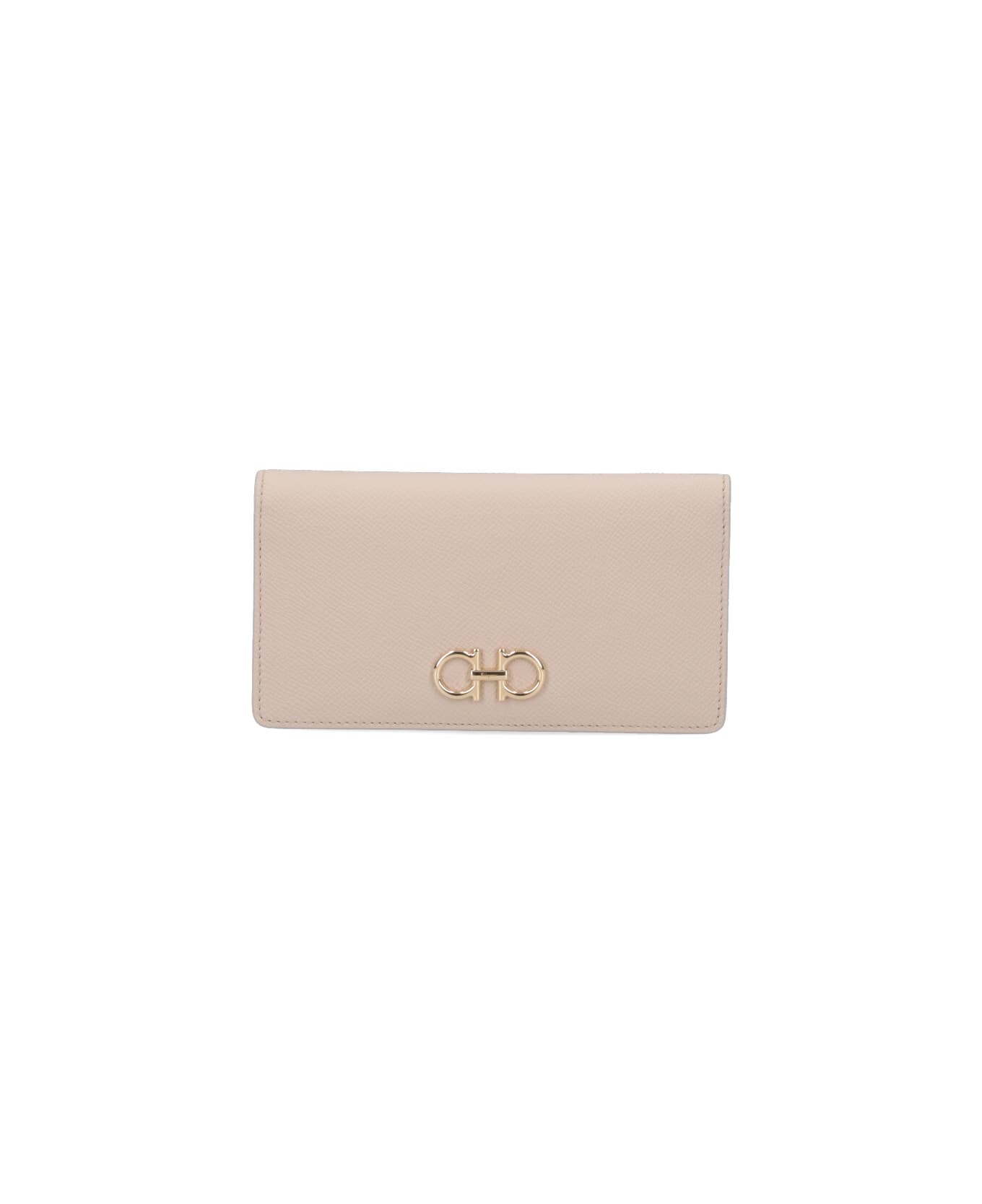 Ferragamo "gancini" Wallet - Cream