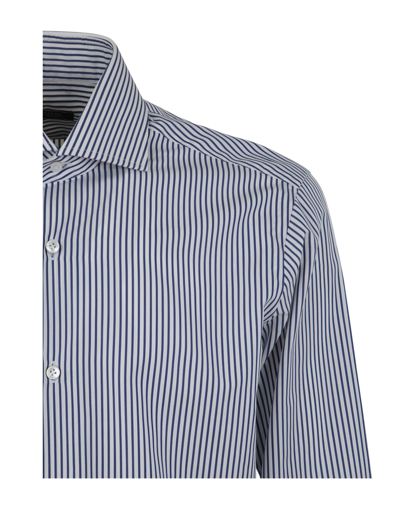 Barba Napoli Striped Shirt - White Blue シャツ