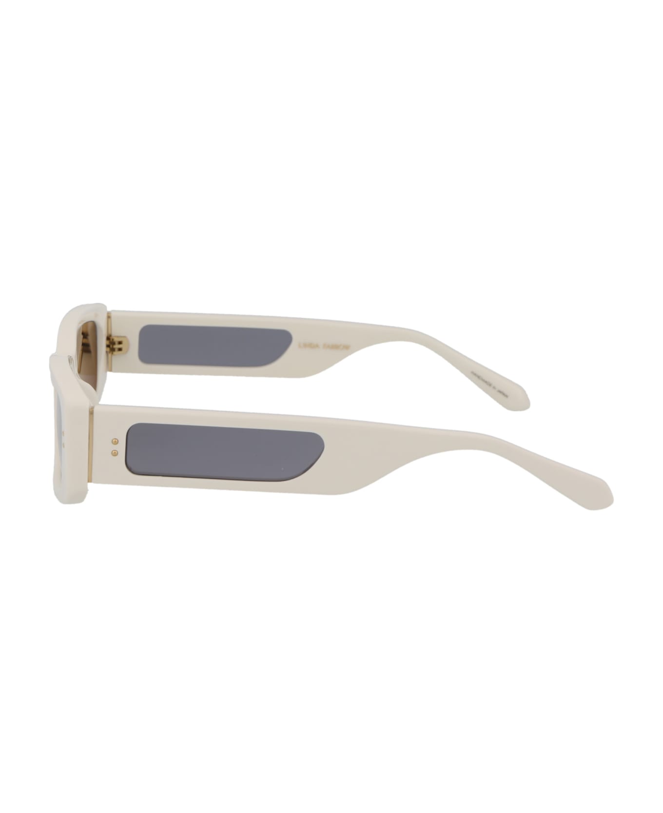 Linda Farrow Talita Hampson Sunglasses - WHITE/LIGHTGOLD/GREY