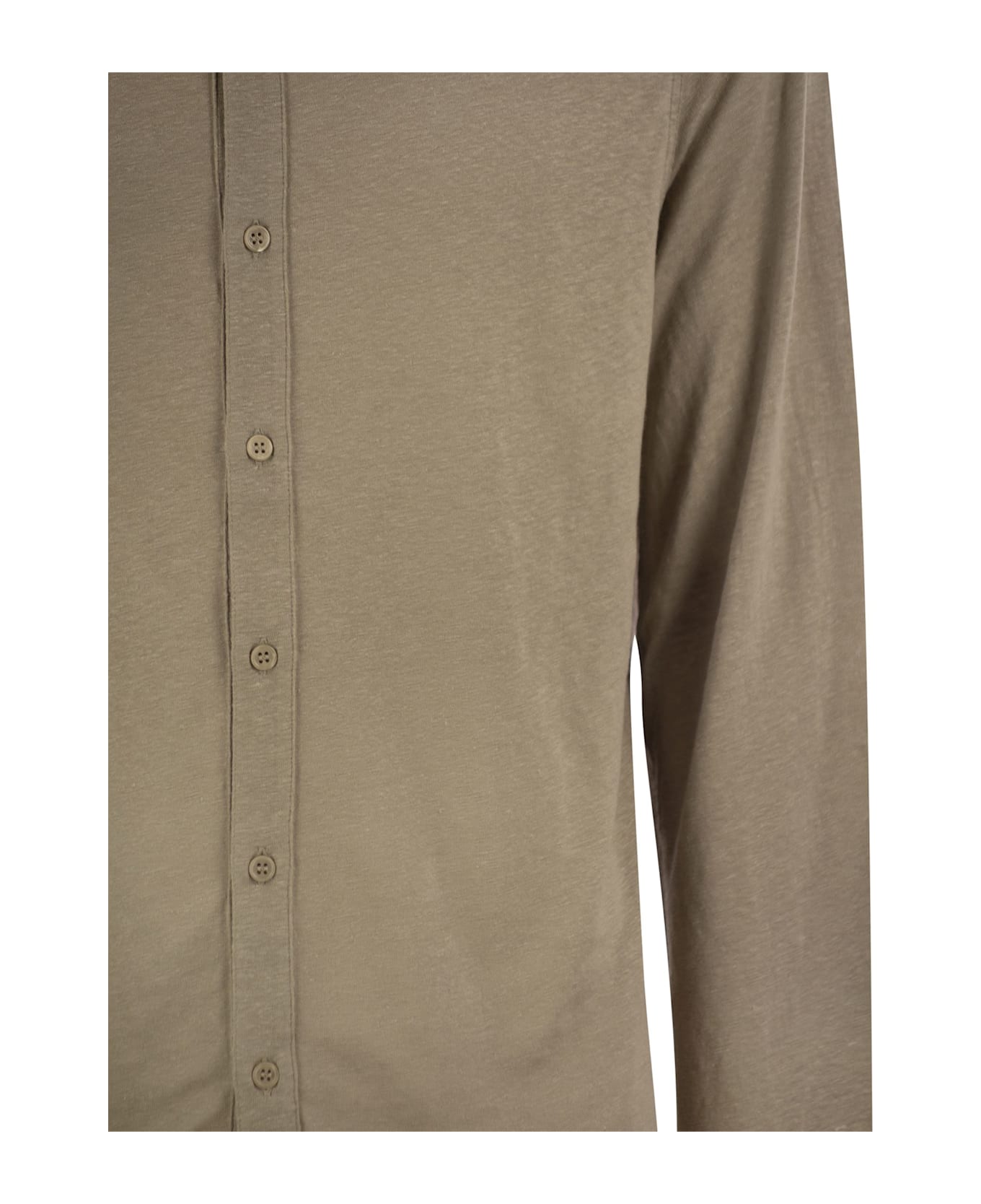 Majestic Filatures Linen Long-sleeved Shirt - Sand