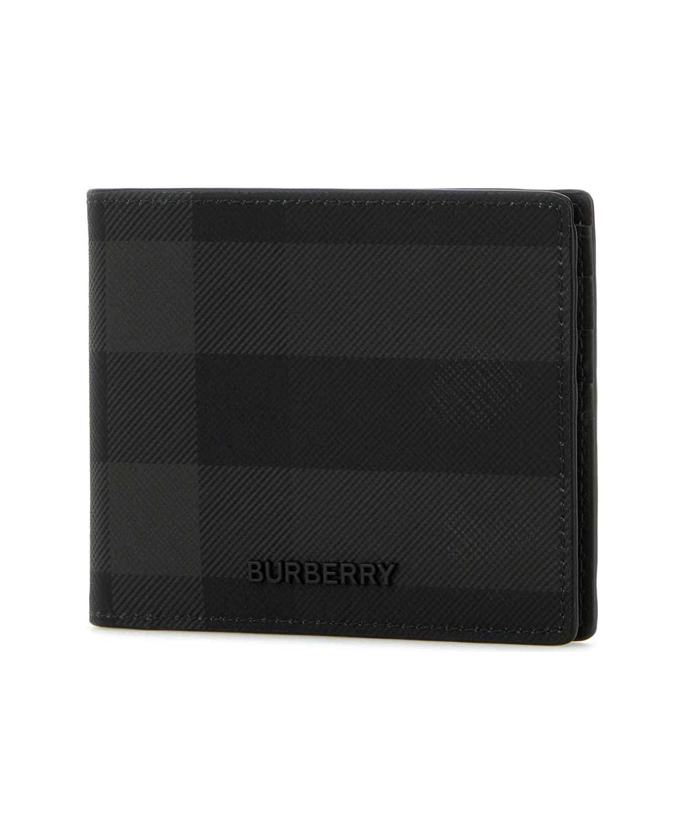 Burberry Printed Canvas Wallet - CHARCOAL