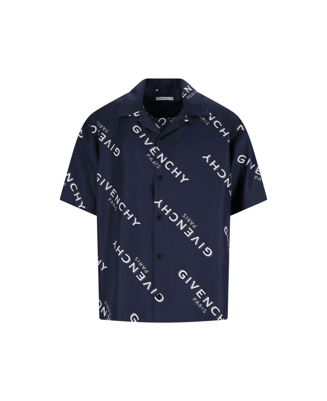 Givenchy 
bowling
 Silk Shirt - Blue