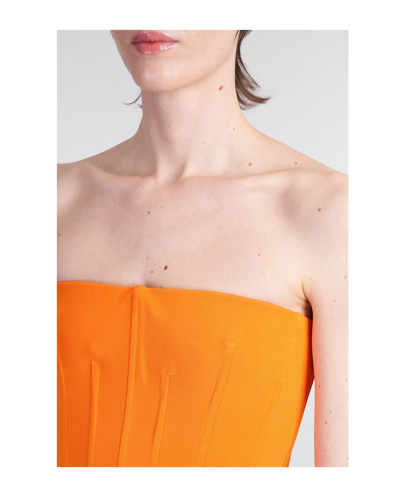 Simkhai Adalys Dress Woman In Orange Rayon - Arancione