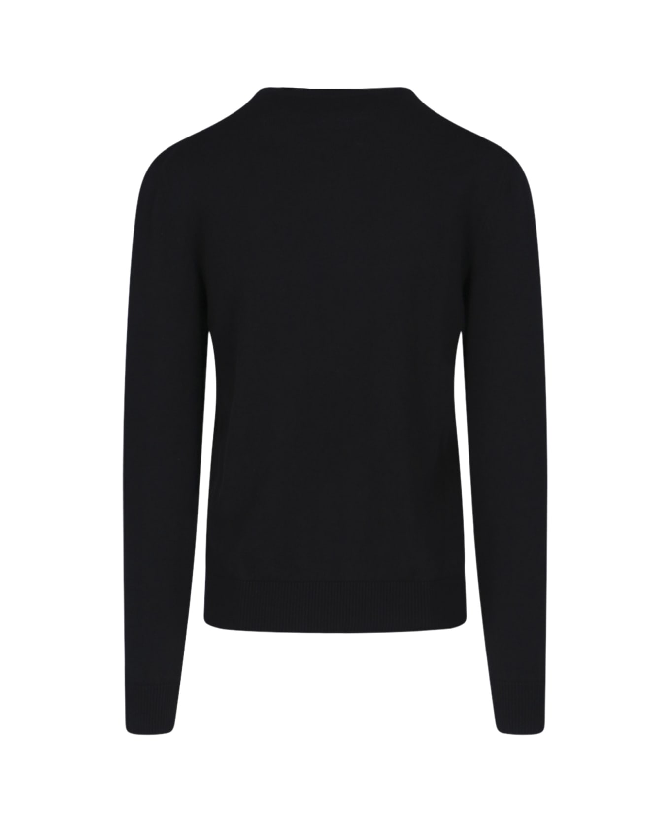 Dolce & Gabbana Logo Plaque Wool Sweater - black ニットウェア