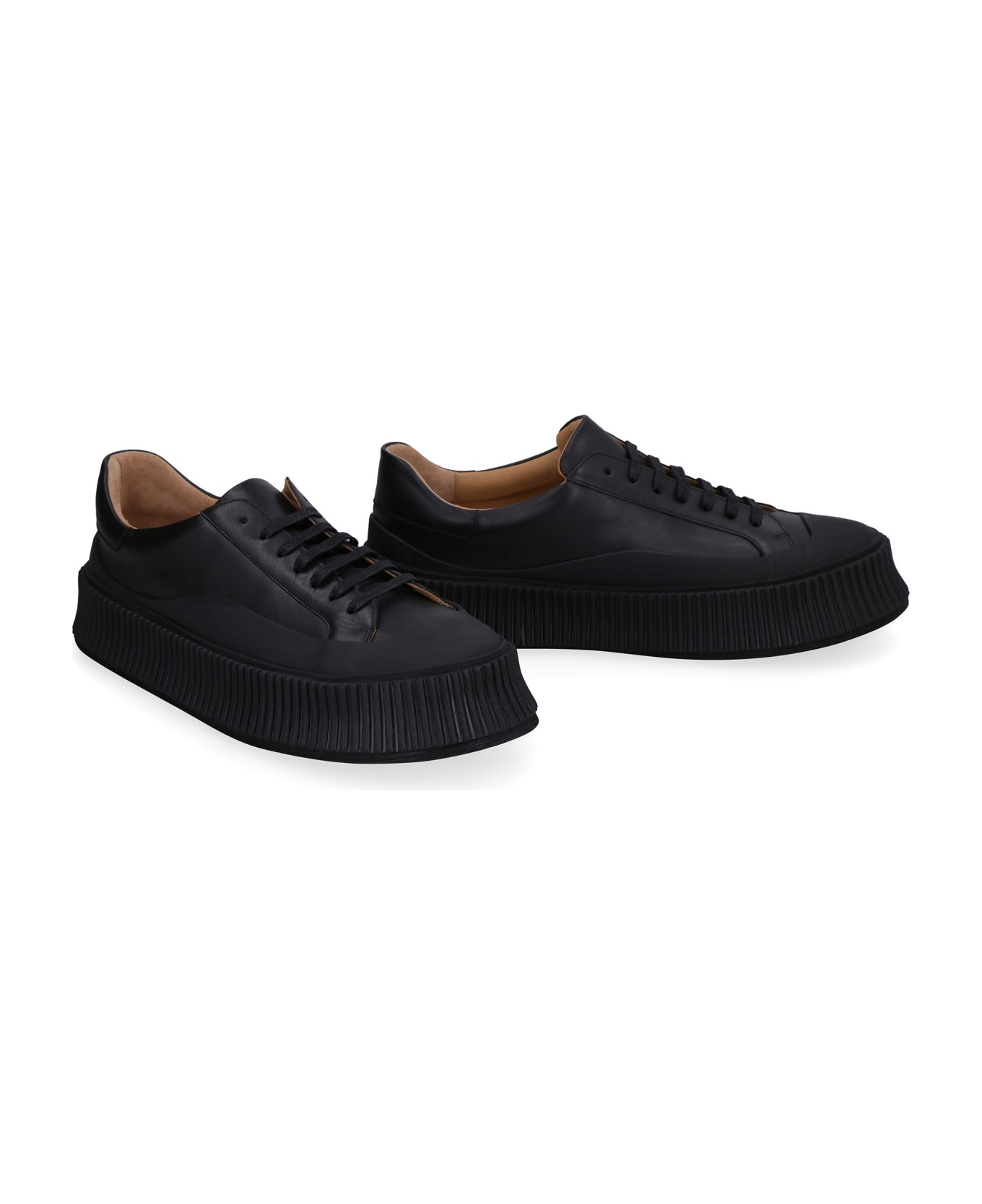 Jil Sander Leather Low-top Sneakers - black