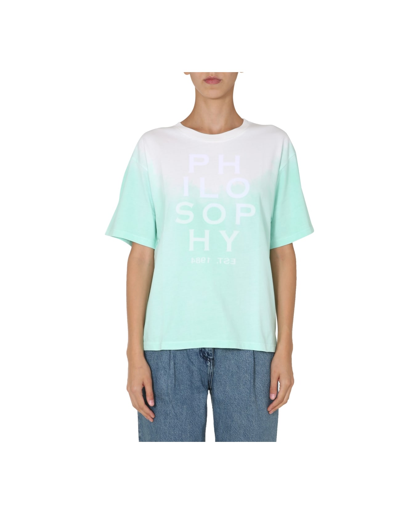 Philosophy di Lorenzo Serafini Crew Neck T-shirt - GREEN Tシャツ