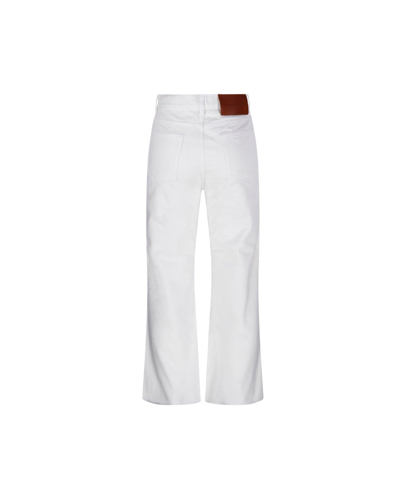 Victoria Beckham Logo-patch Bootcut Jeans - Washed White