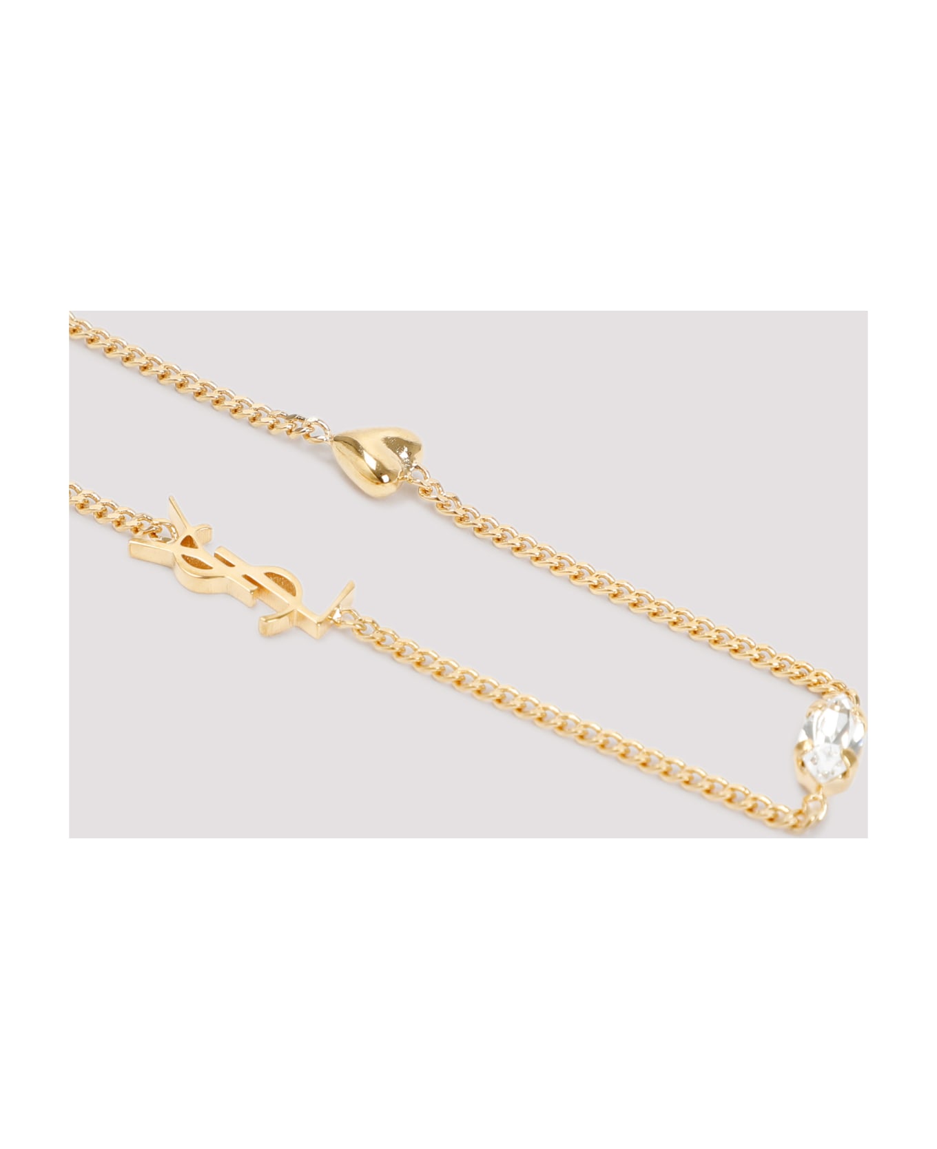 Saint Laurent Monogramme Bracelet - Or Laiton Creme
