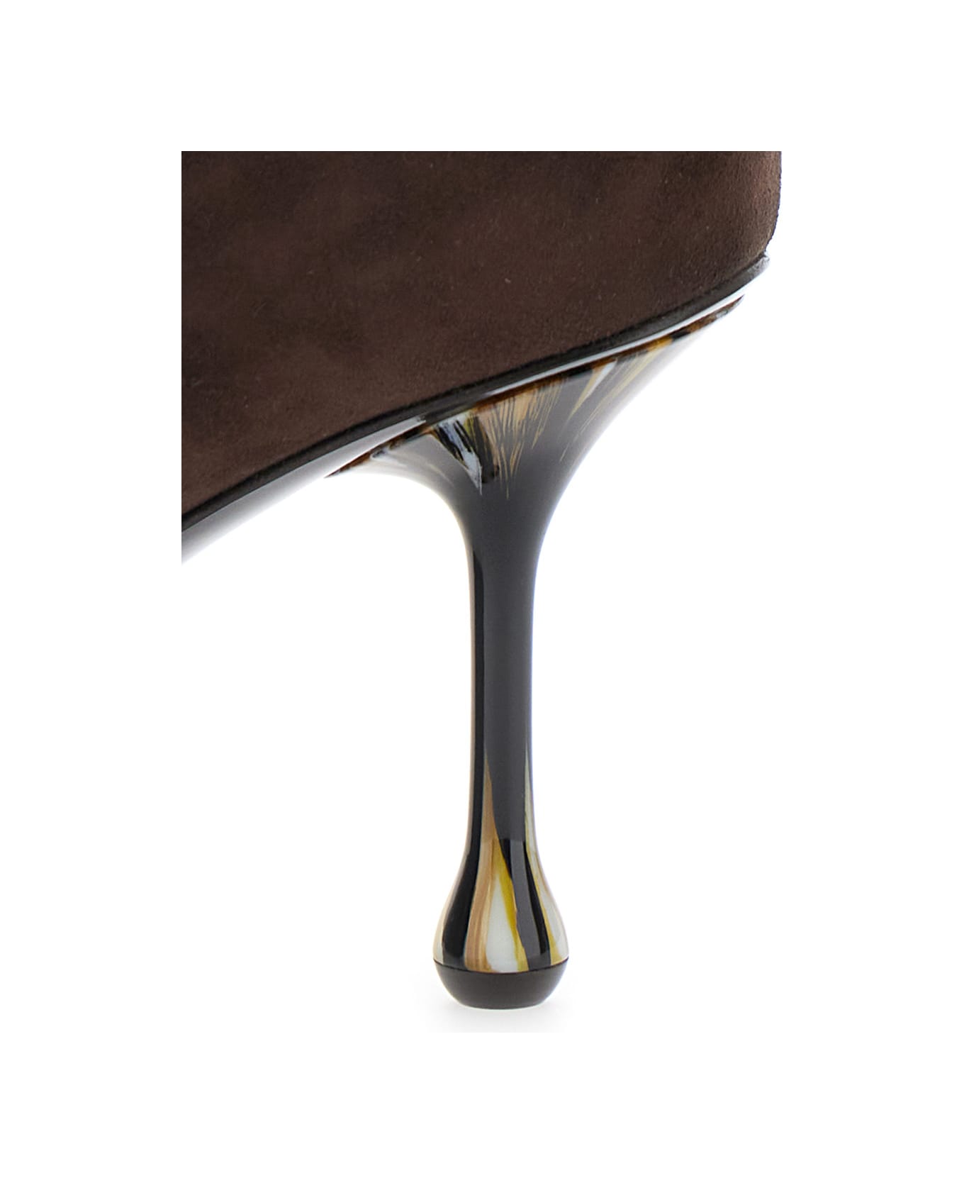 Jimmy Choo 'ixia' Brown Pumps With High Sculpted Heel In Suede Woman - Brown