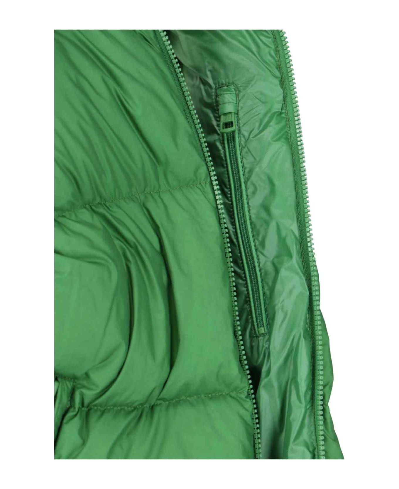 Moncler Citala High Neck Cropped Down Jacket - Green