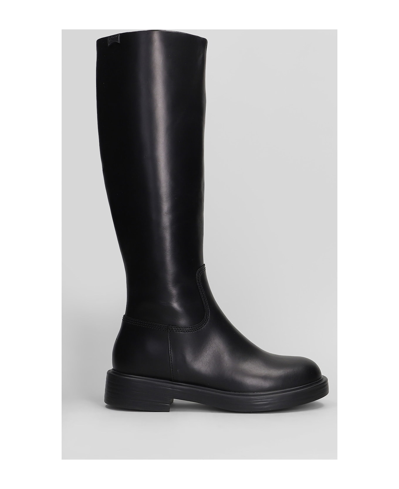 Camper Dean High Heels Boots In Black Leather - black