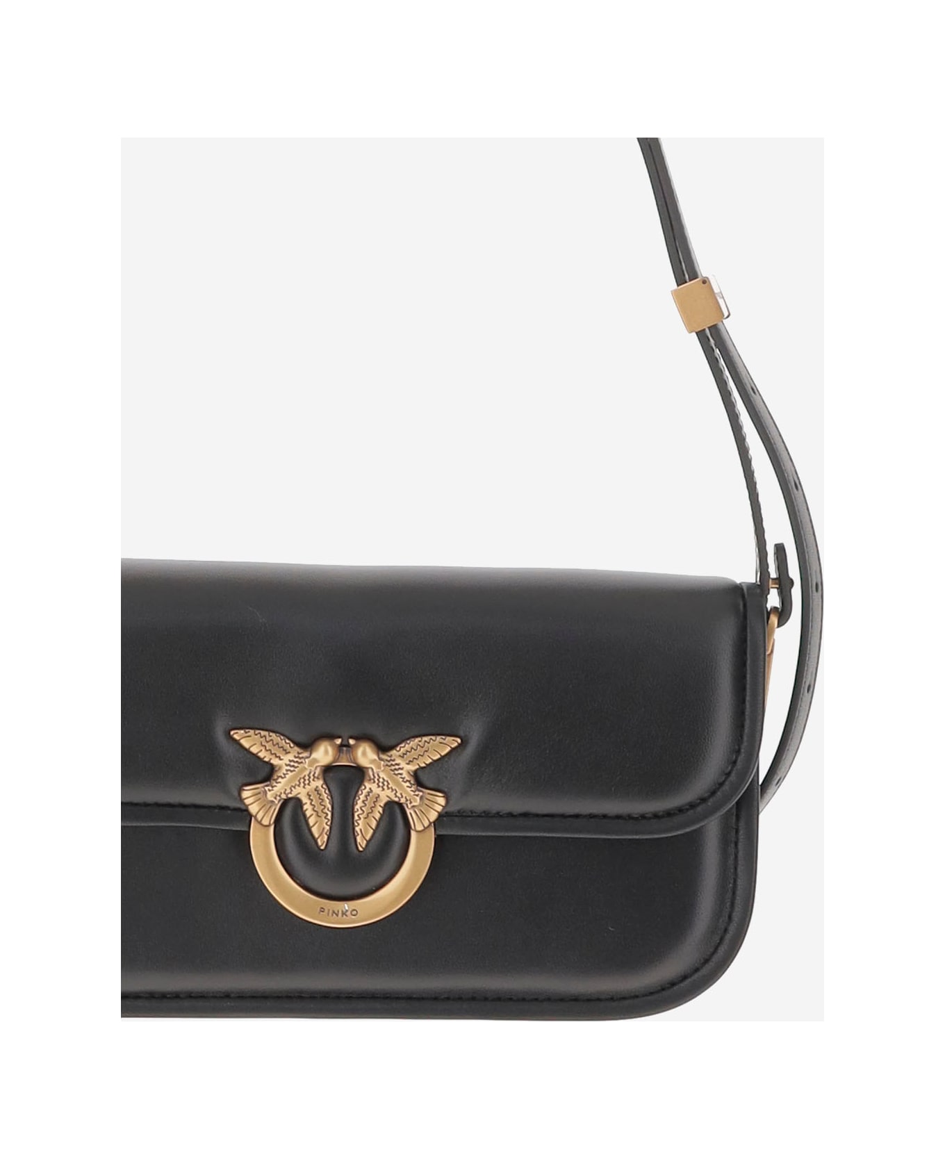 Pinko Love Bag Box Shoulder Bag In Nappa Leather - Black
