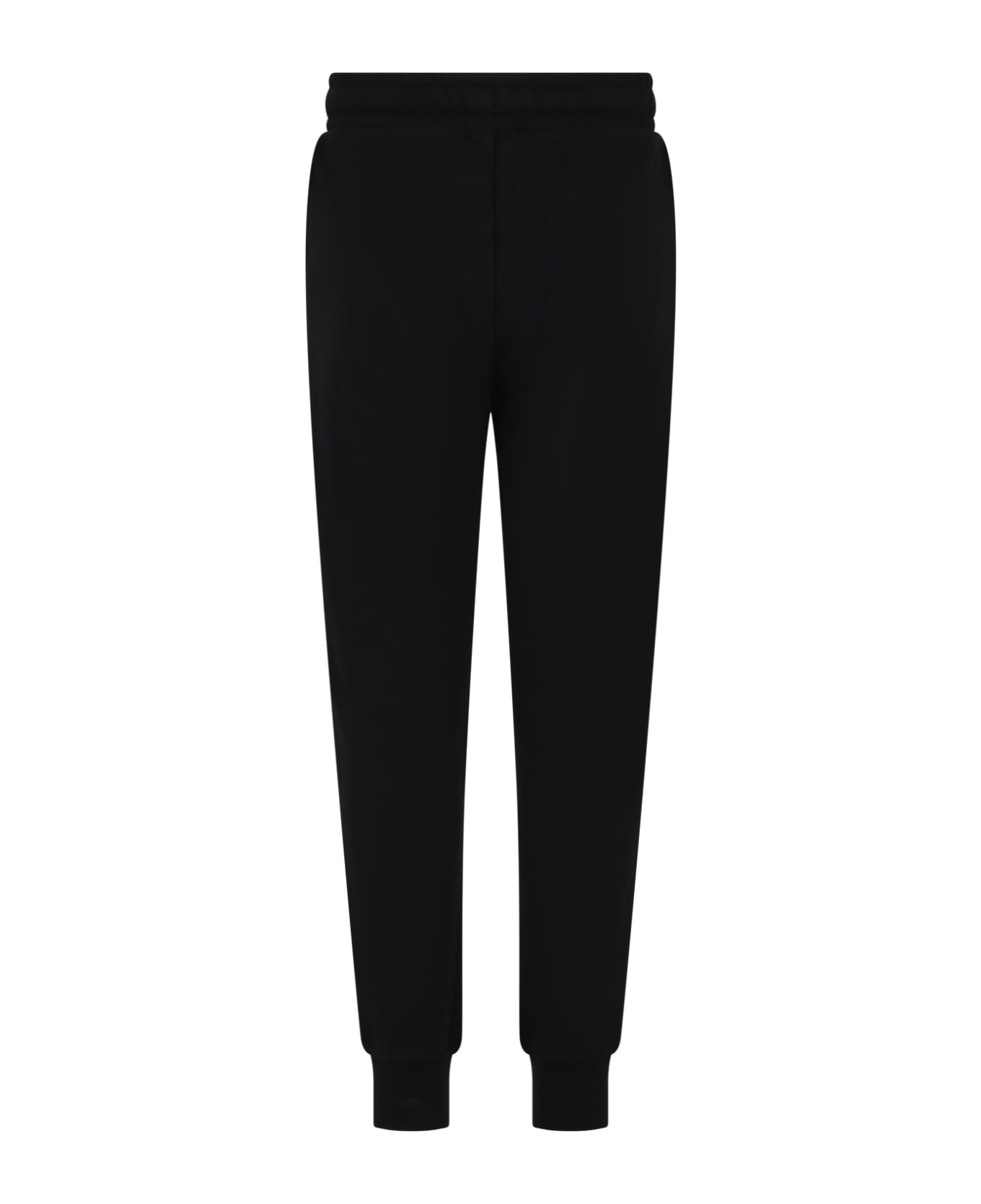 Moschino Black Trousers For Boy With Logo - Black