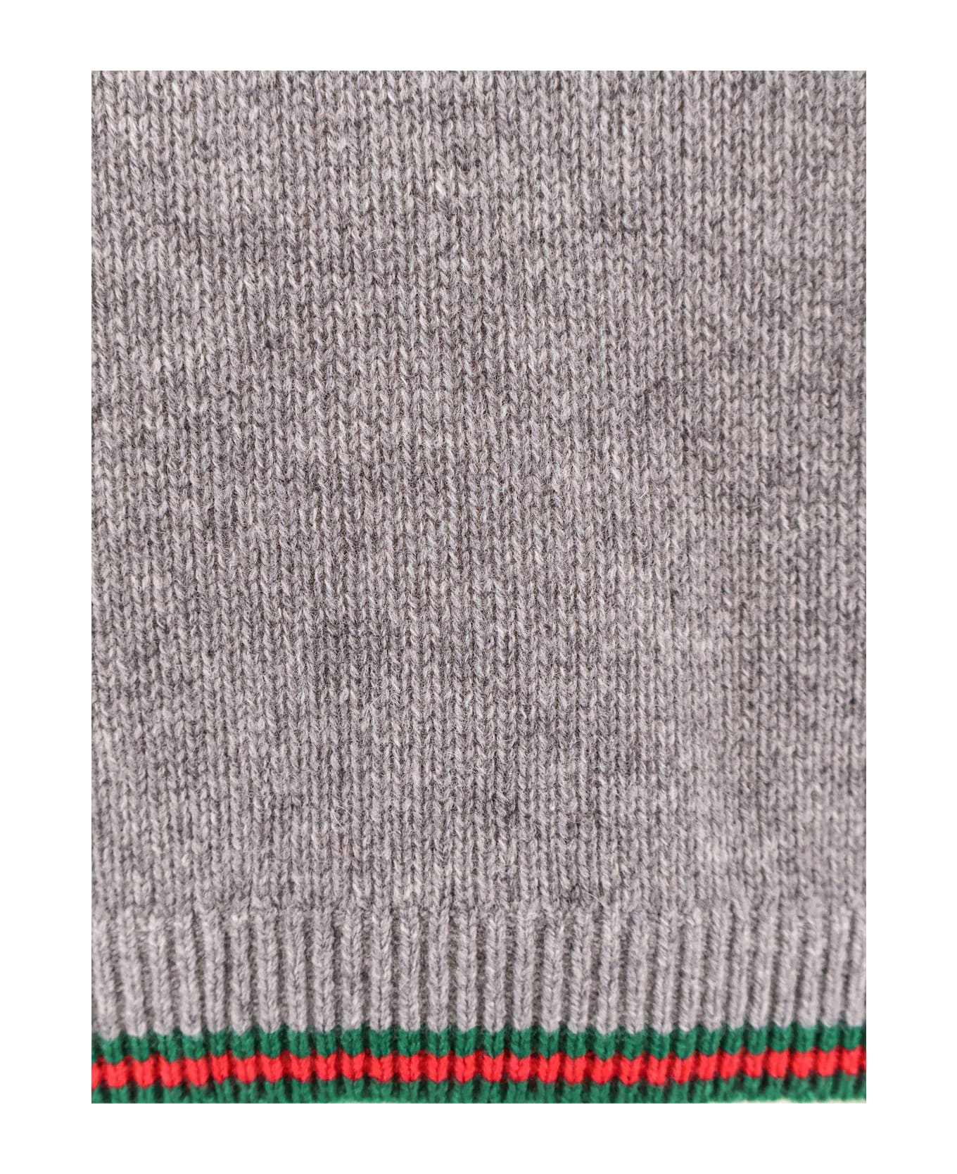 Gucci Striped Hem Knit Sweater - Grigio