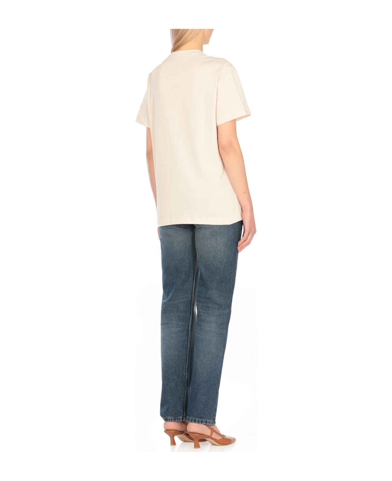 A.P.C. T-shirt With Logo - NEUTRALS