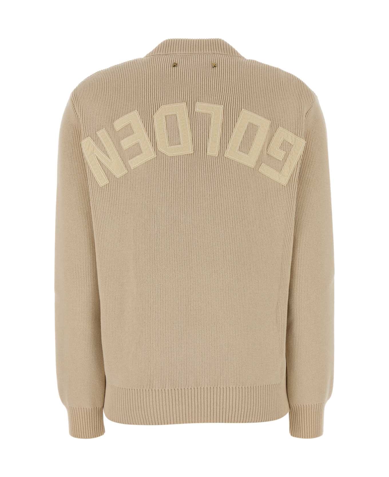 Golden Goose Beige Stretch Cotton Blend Dany Sweater - TRAVERTINE