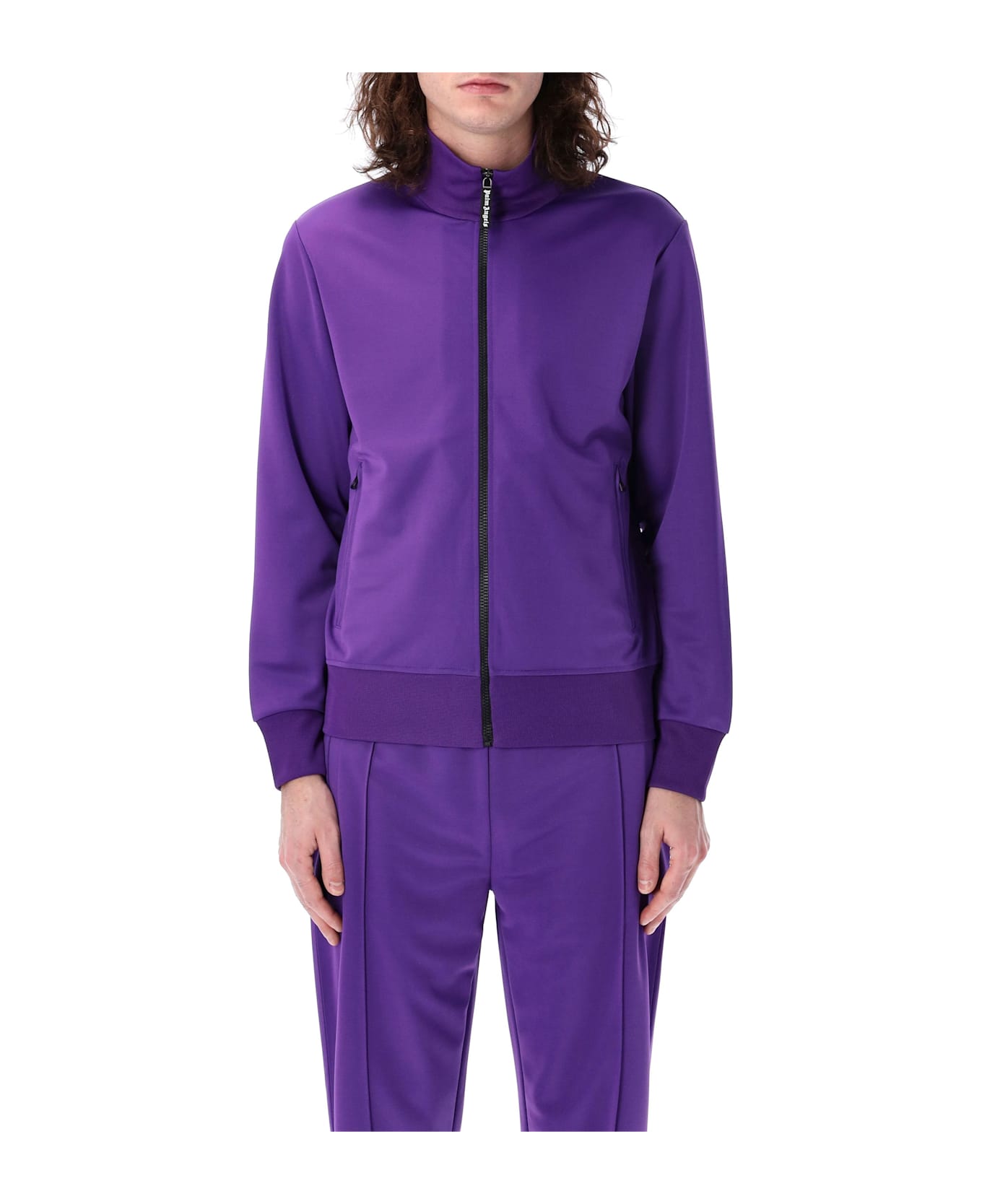 Palm Angels Curved Logo Track Jacket - PURPLE