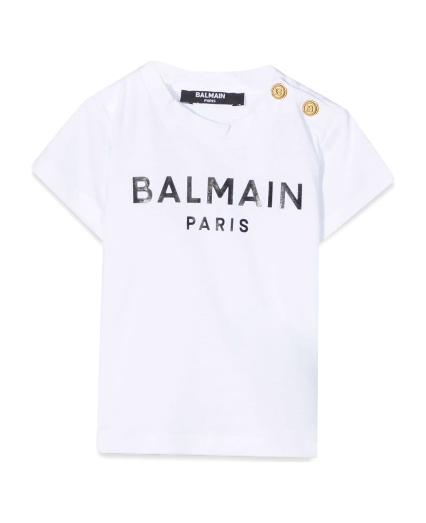 Balmain T-shirt With Logo - BIANCO