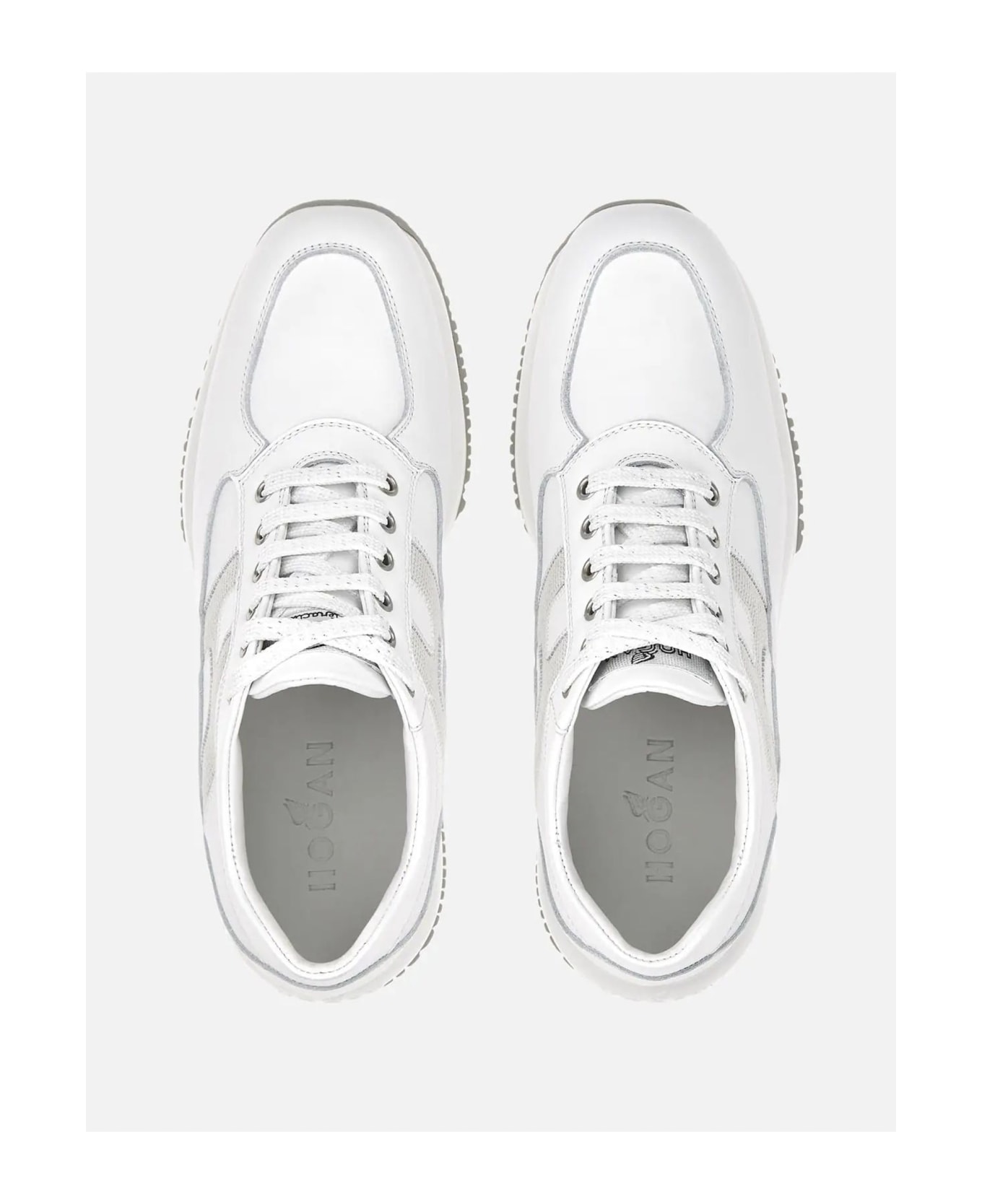 Hogan Interactive Leather Sneakers - White スニーカー