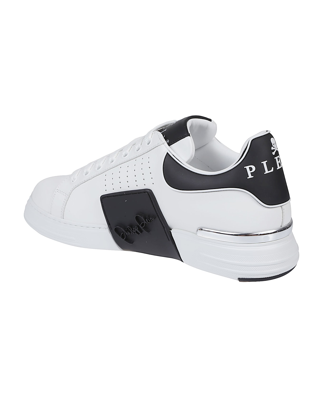 Philipp Plein Hexagon Low Top Sneakers - White/black
