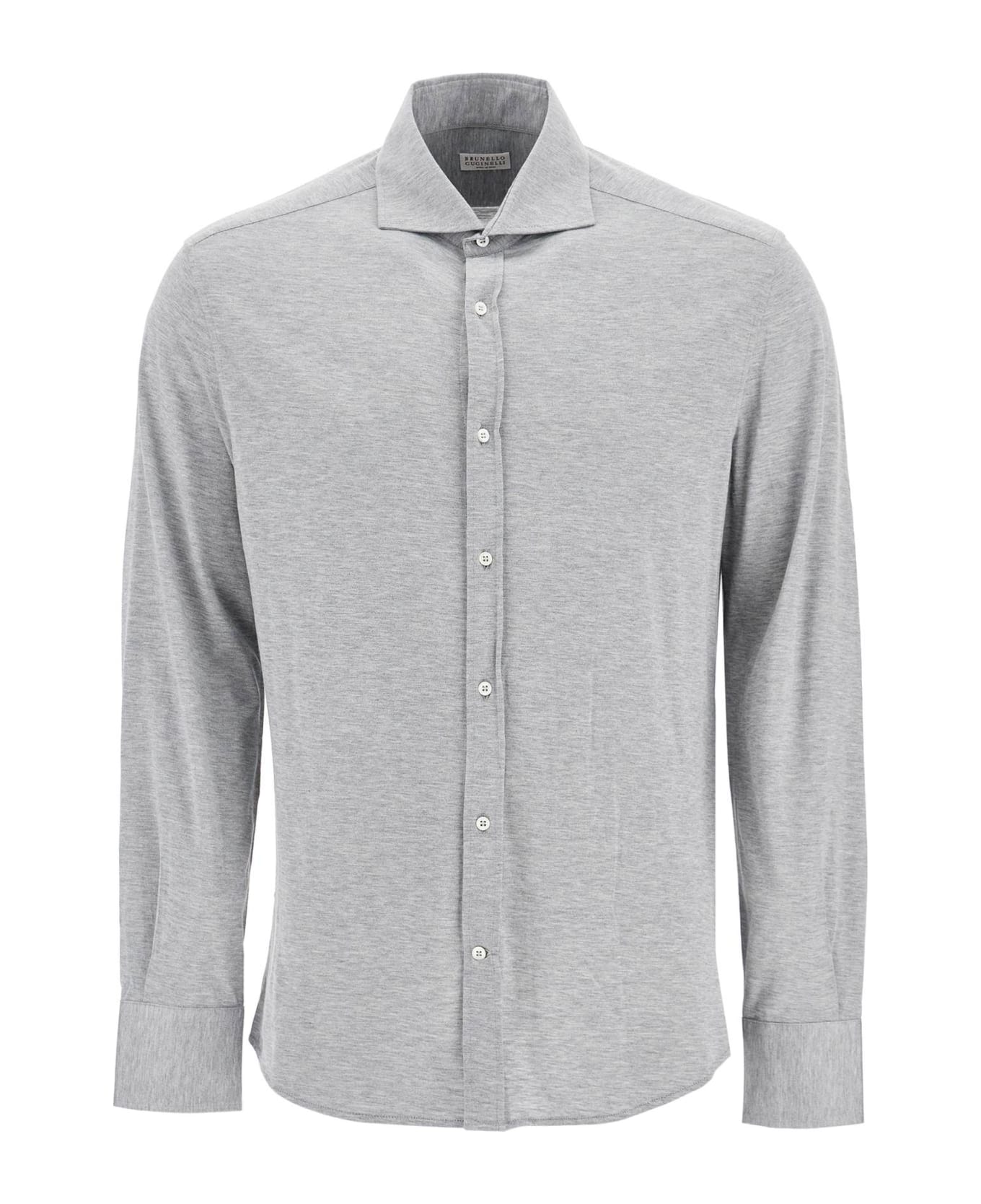 Brunello Cucinelli Long-sleeved Buttoned Shirt - GRIGIO (Grey)