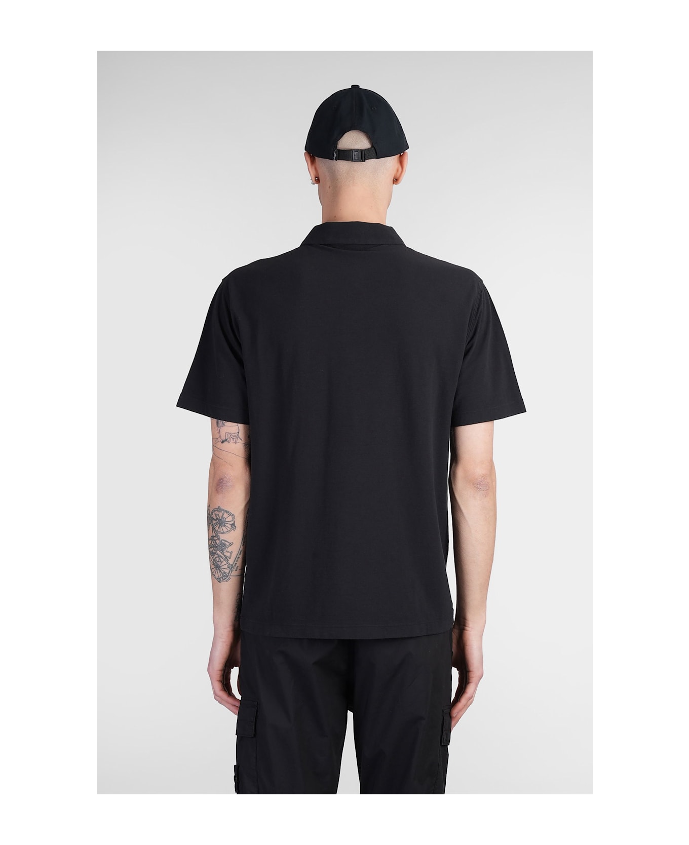 Stone Island Polo In Black Cotton - black