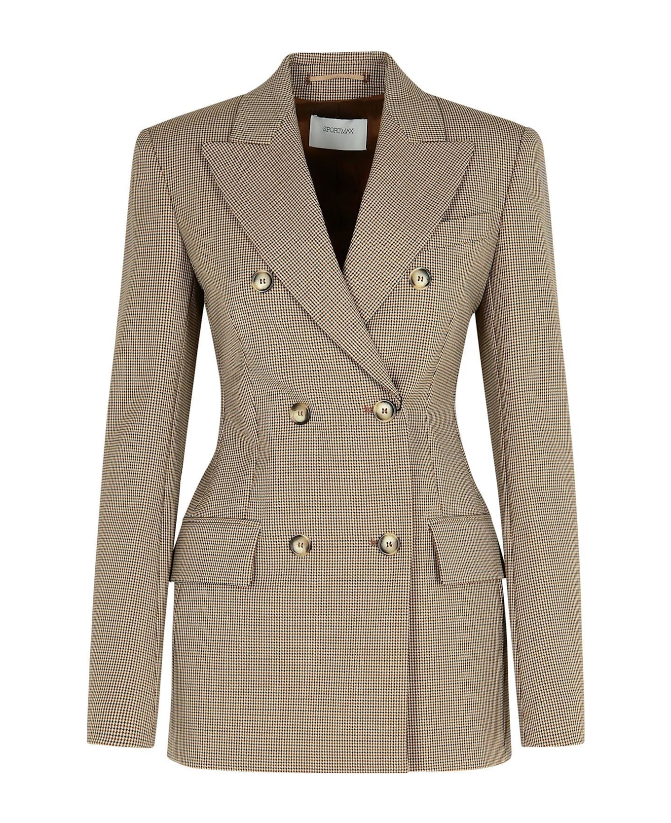 SportMax Double-breasted Long-sleeved Blazer - Brown