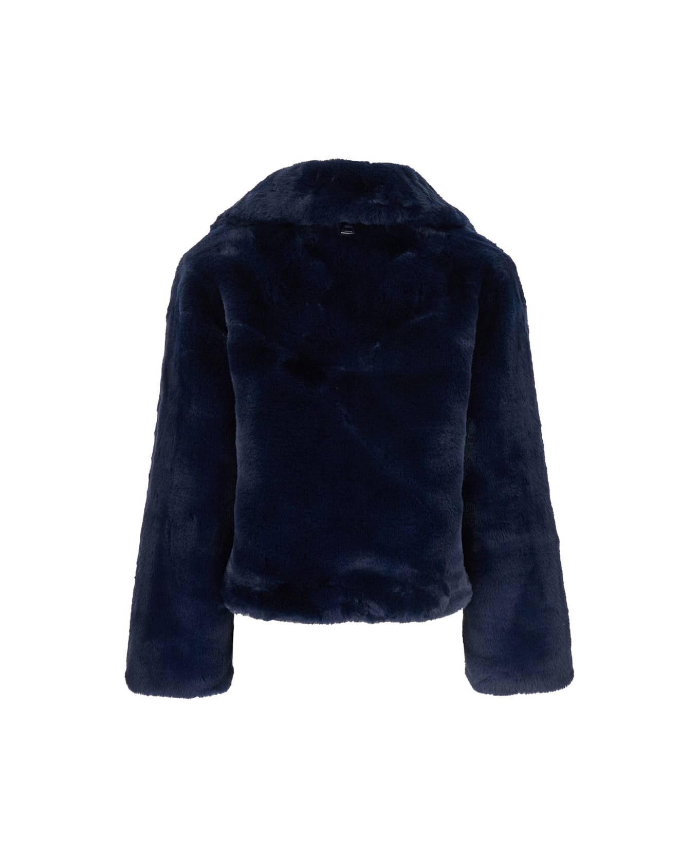 Apparis 'miller' Blue Short Coat With Revers In Eco Fur Woman - Blu コート