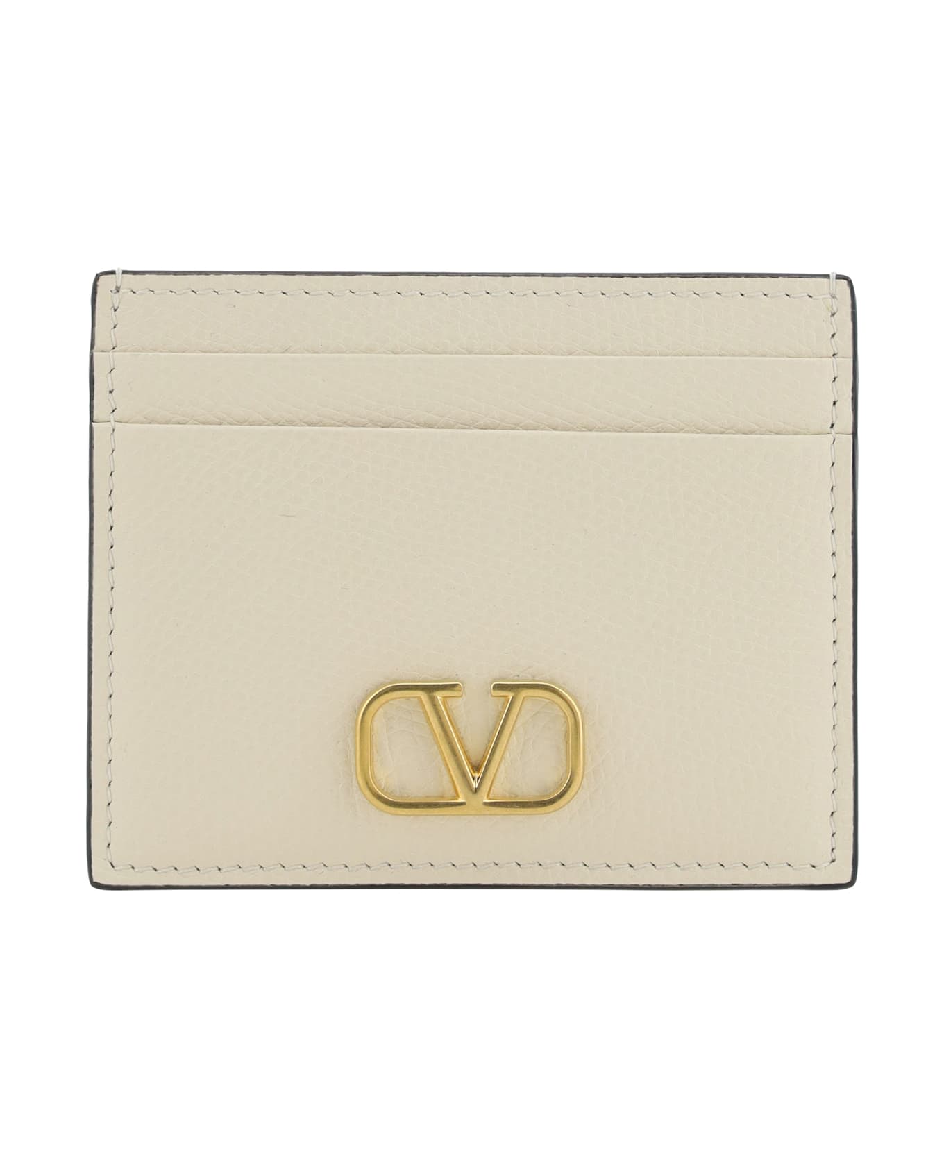 Valentino Garavani Vlogo Card Holder - Light Ivory