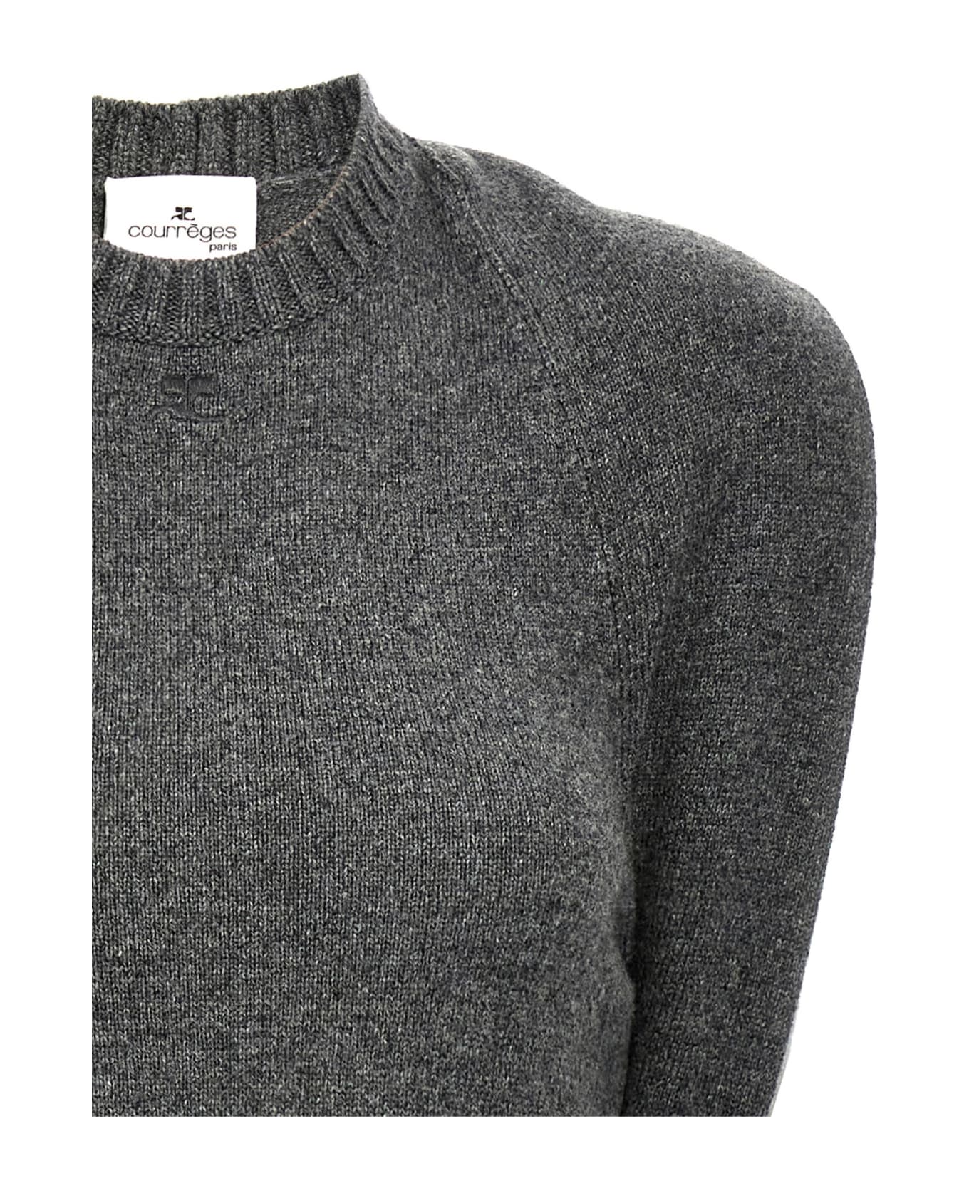 Courrèges 
over The Shoulder Drapè
 Dress - GRIS CHINE