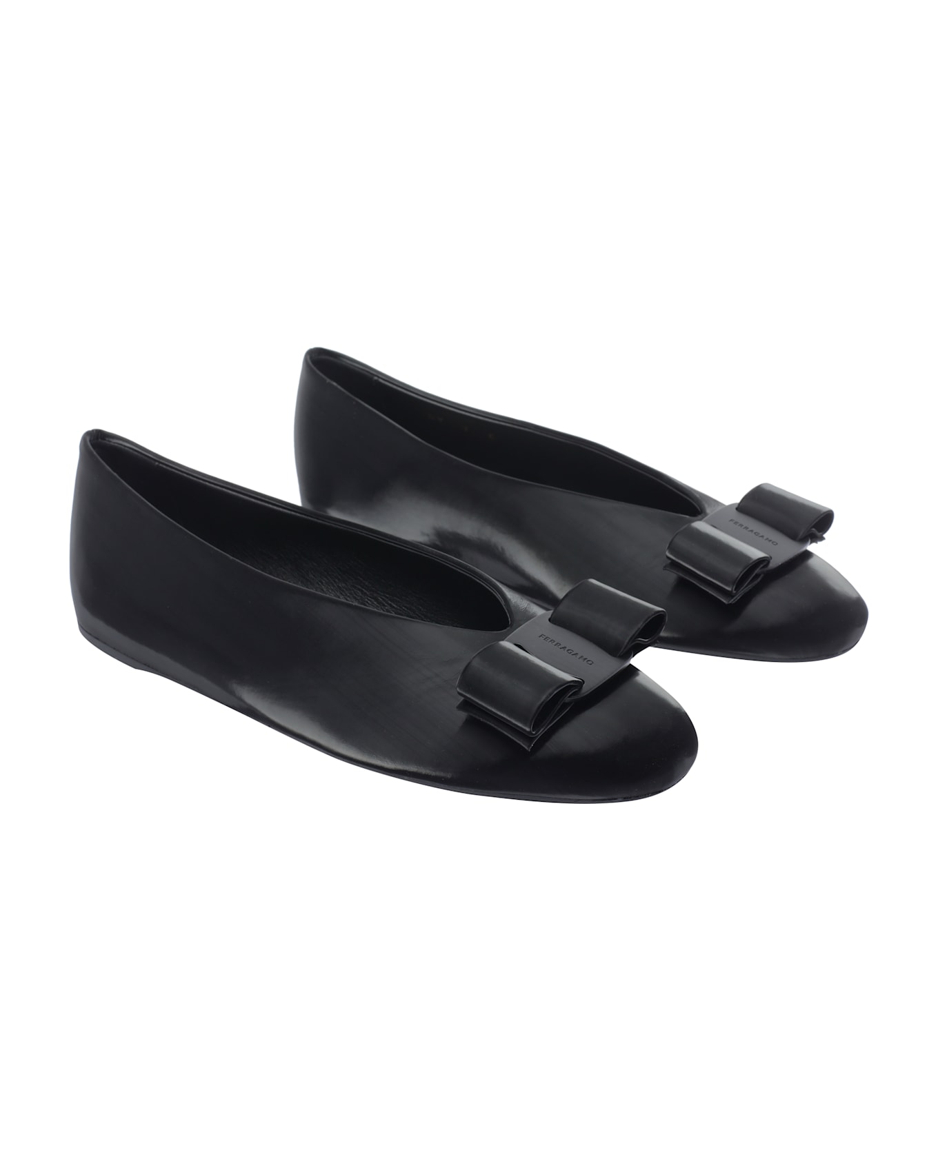 Ferragamo Vanna Ballets - Black フラットシューズ