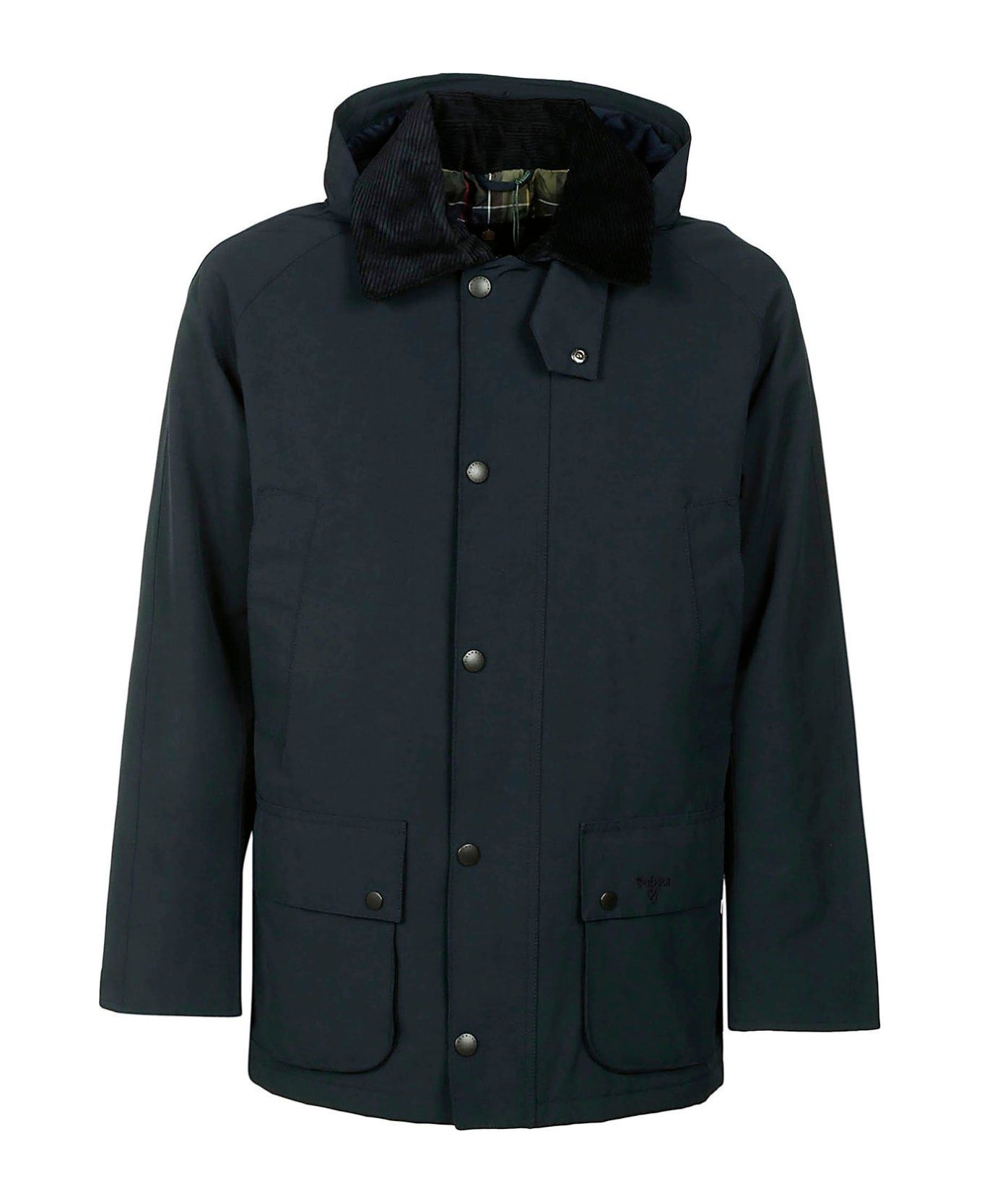 Barbour Button-up Hooded Jacket - Blue