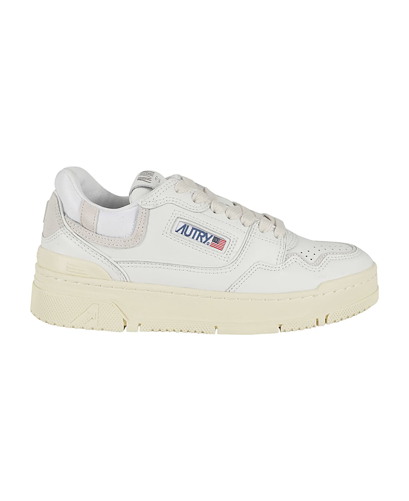 Autry メタリスト ロ トッフ スニカ MULWGG13 WINTERWHITE Autry Medalist Low Sneakers In White And Light Blue Leather