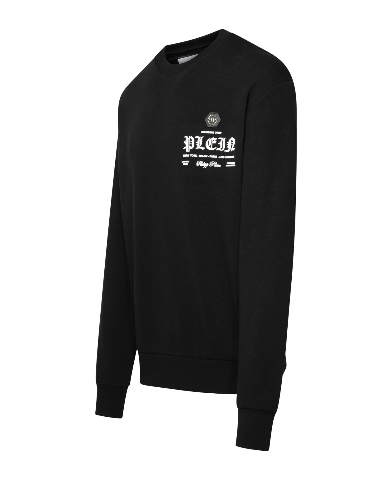 Philipp Plein Black Cotton Blend Sweatshirt - Black