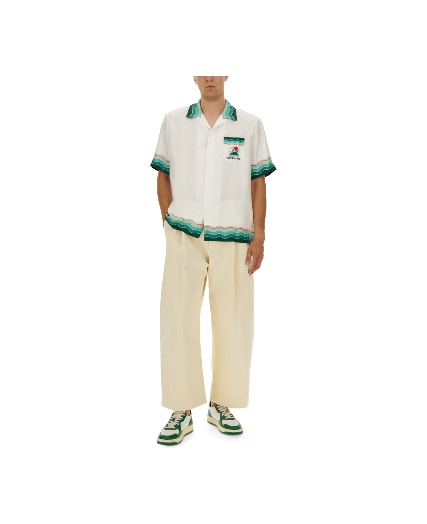 Casablanca "montagne Ondulée" Shirt - GREEN