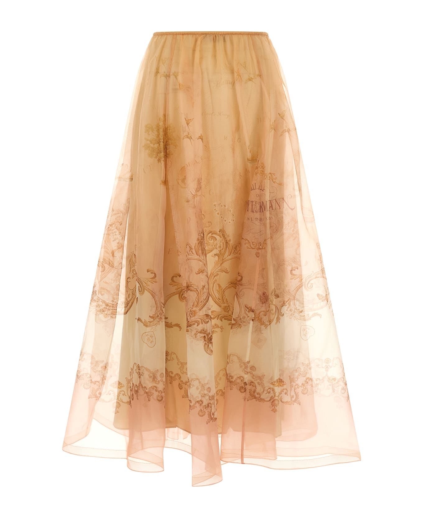Zimmermann 
hypnotic Organza Maxi
 Skirt - Beige