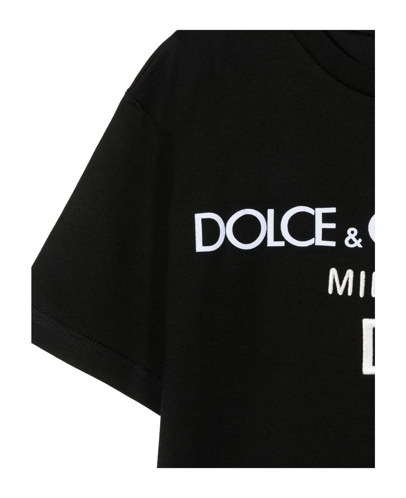 Dolce & Gabbana Black Cotton Tshirt - Nero