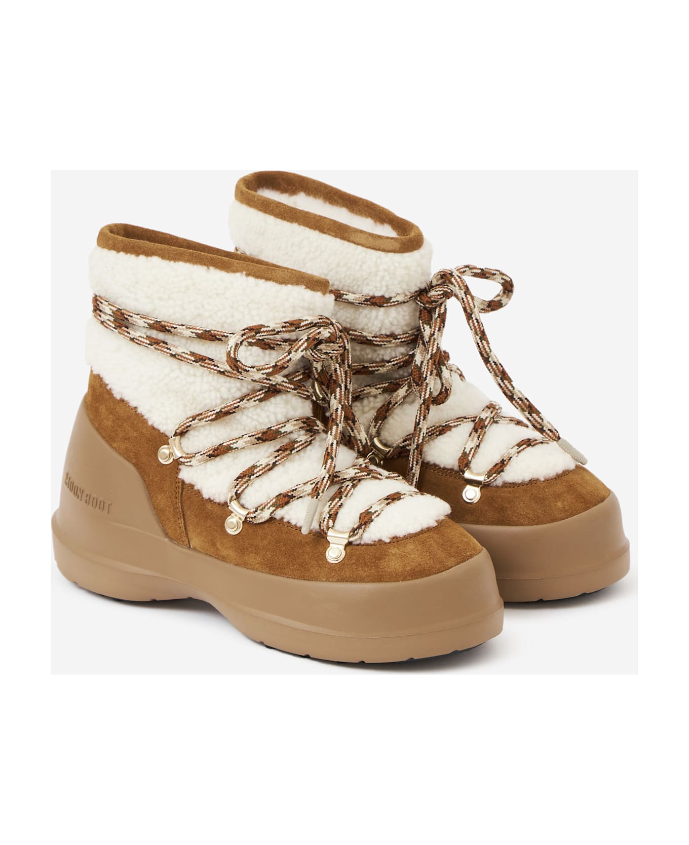 Moon Boot Mb Luna Shearling Boots - cream