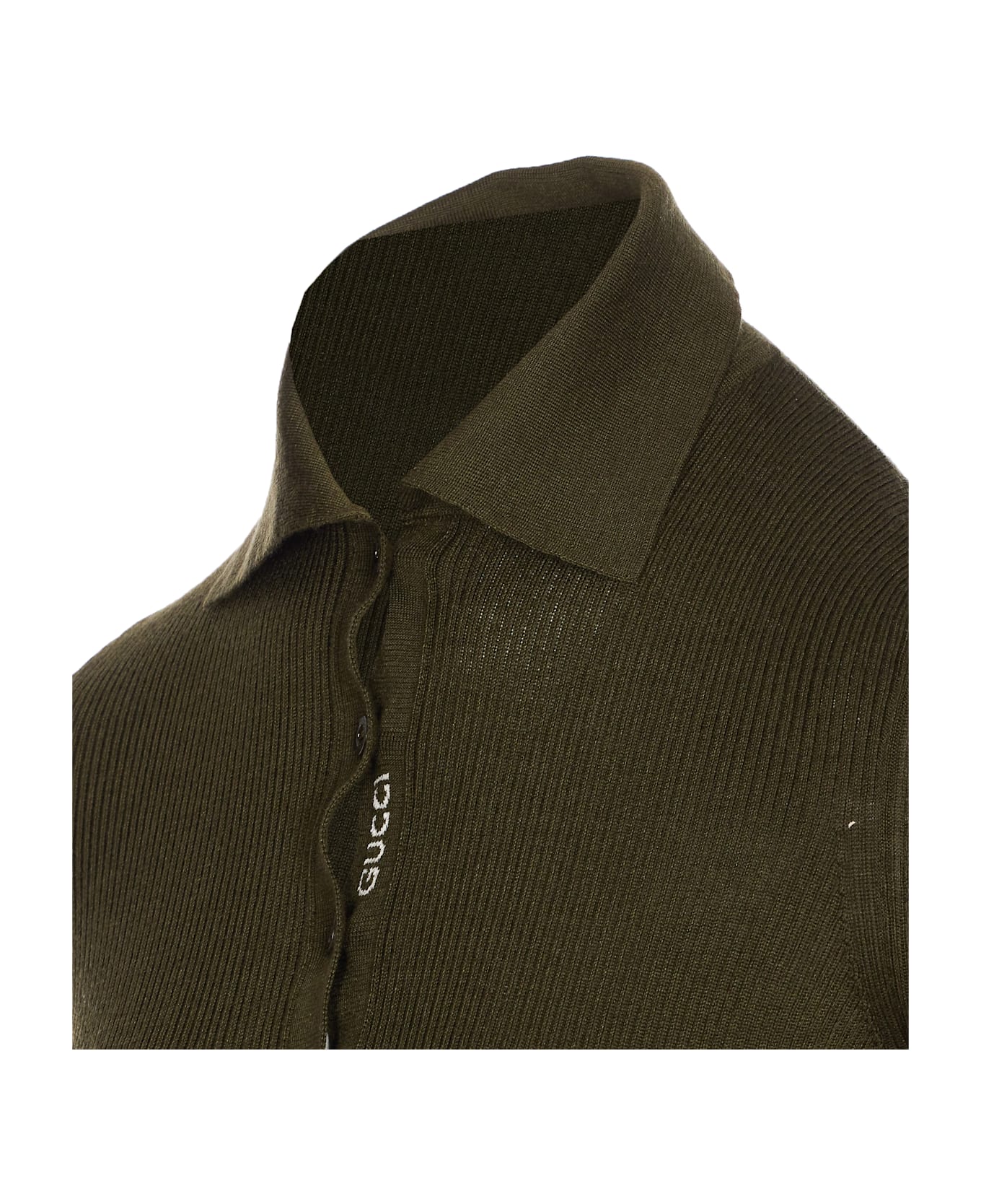 Gucci Web Detail Polo - Green