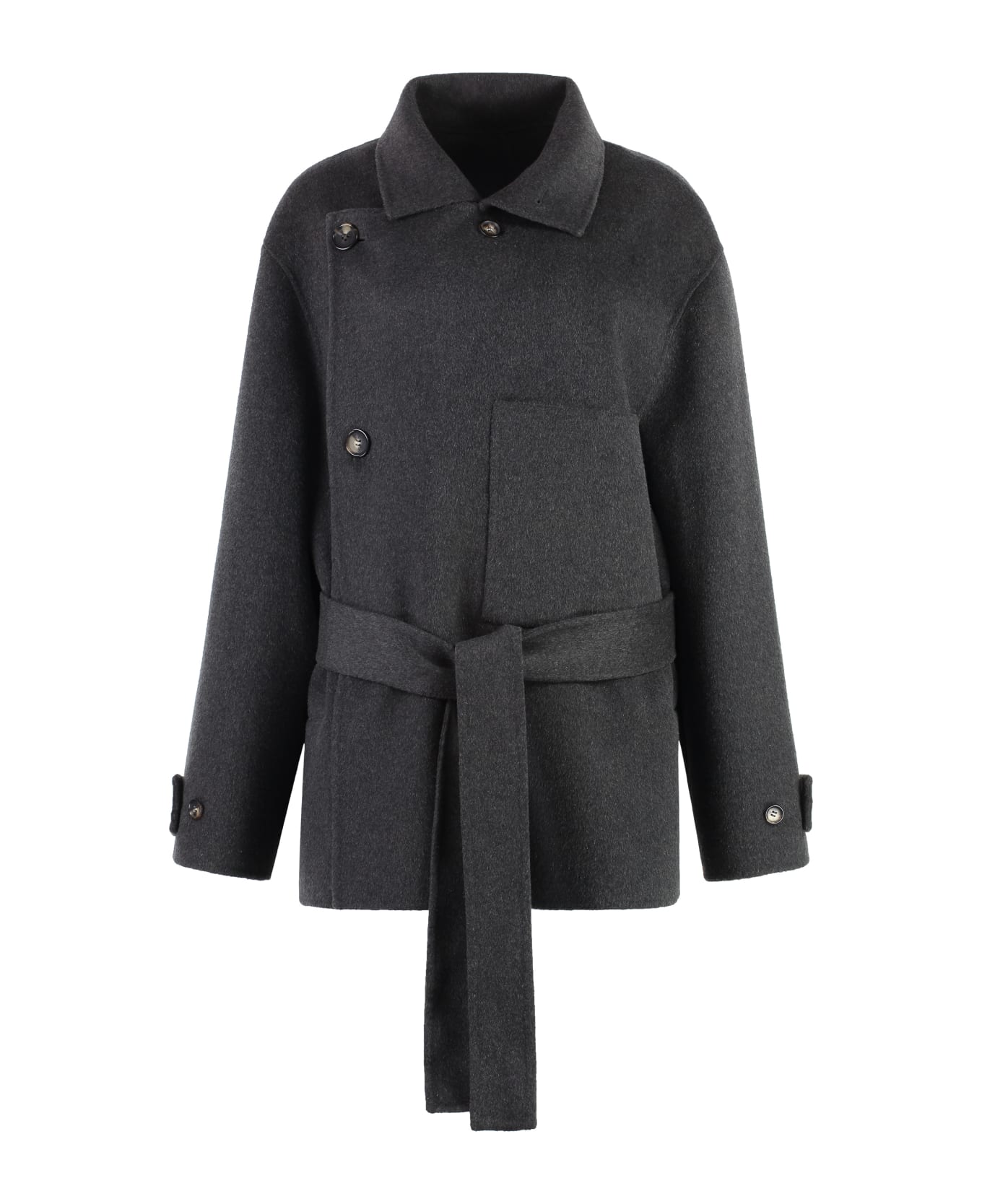 Philosophy di Lorenzo Serafini Double-breasted Wool Coat - GRIGIO