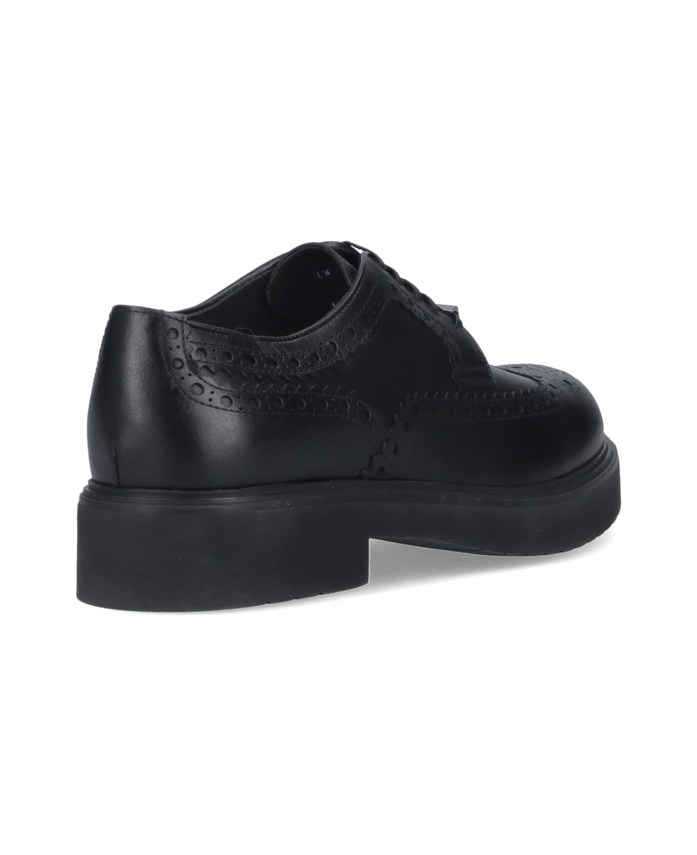 Ferragamo Logo Derby Shoes - Black  
